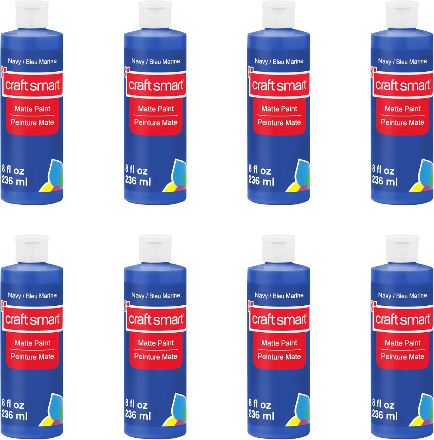 Craft Smart 8oz. Bright Red Acrylic Paint - Non-Toxic Paint for Drawing, Painting, Art & Crafts Supplies - Bulk 8 Pack