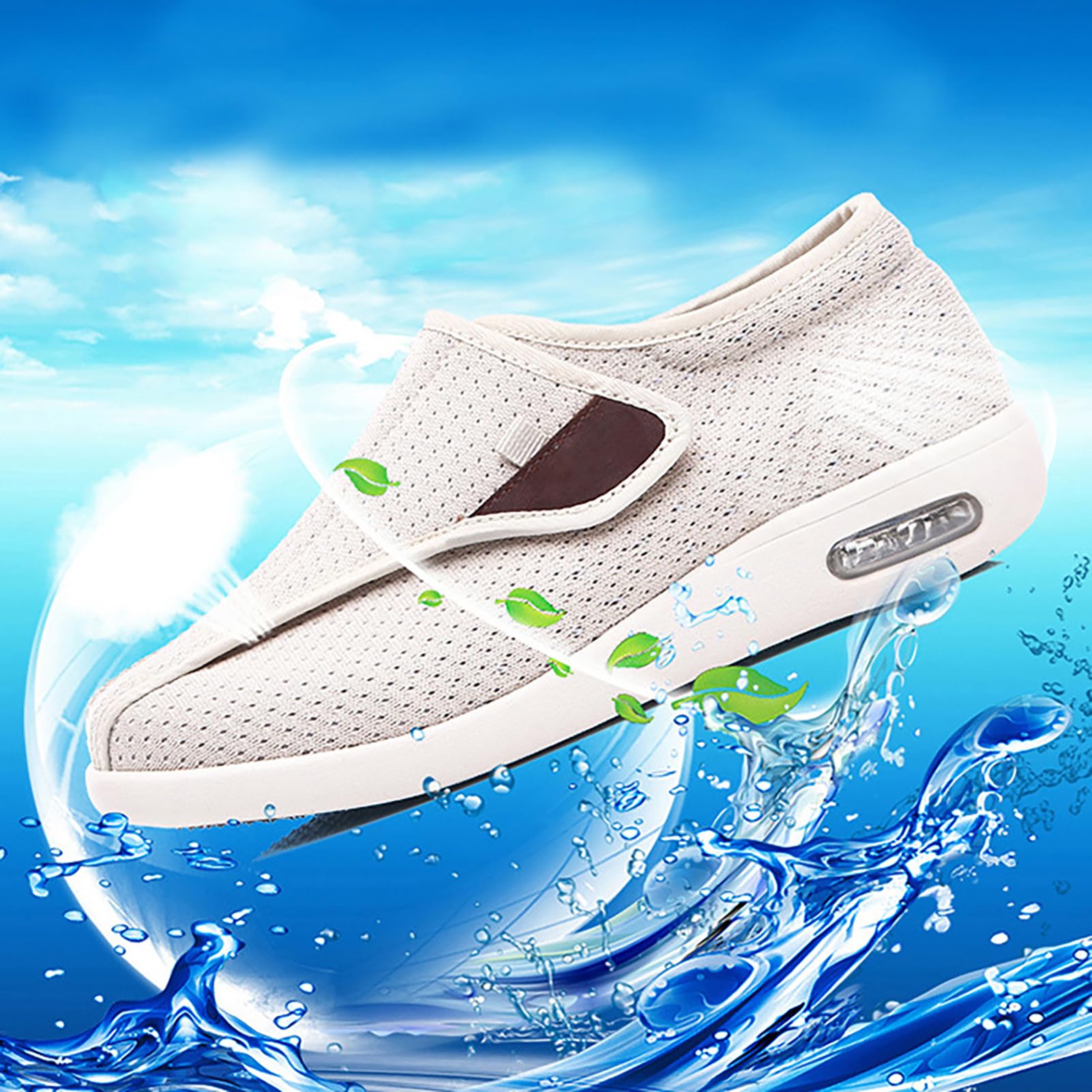 Scarpe da Uomo E da Donna con Cuscino d'Aria Ortopediche per Piedi Gonfi Leggere Comode Traspiranti Extra Larghe per Fascite Plantare in Memory Foam (A3531)