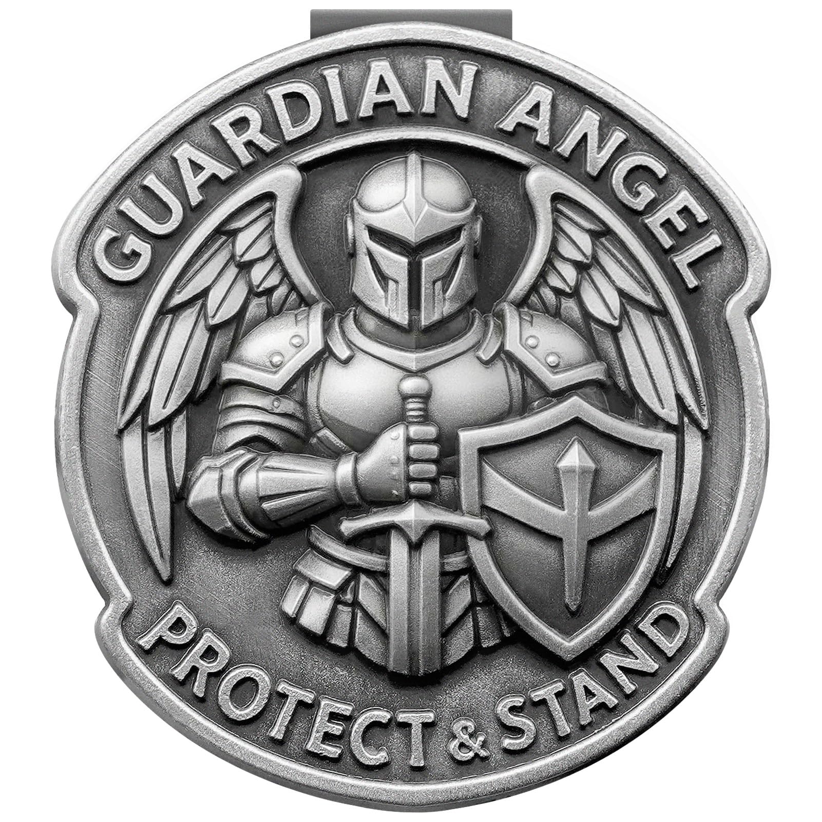 Guardian Angel Visor Clips for Cars, Armored Guardian Angel Visor Clip Car Accessories Colorful 3D Safety Gift for New Driver Family Friend