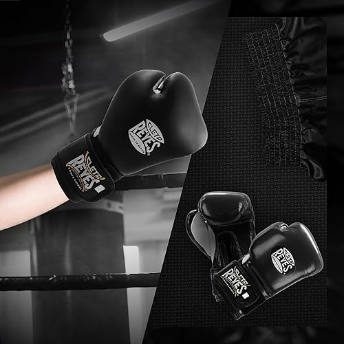 Miniatura 4 de CLETO REYES Guantes de boxeo profesionales para niños, niñas y niños, entrenamiento, sparring y perforación, MMA, kickboxing, Muay Thai, cuero,