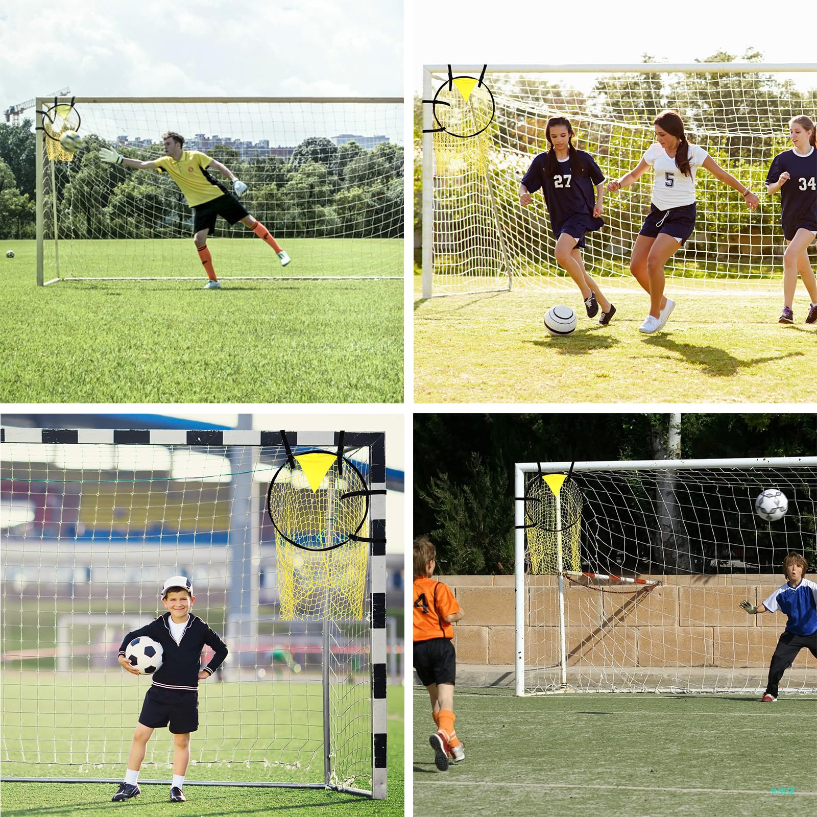 Rete Da Calcio Con Bersaglio - Per Allenamento Precisione Tiri, Facile Da Installare - Foto 6