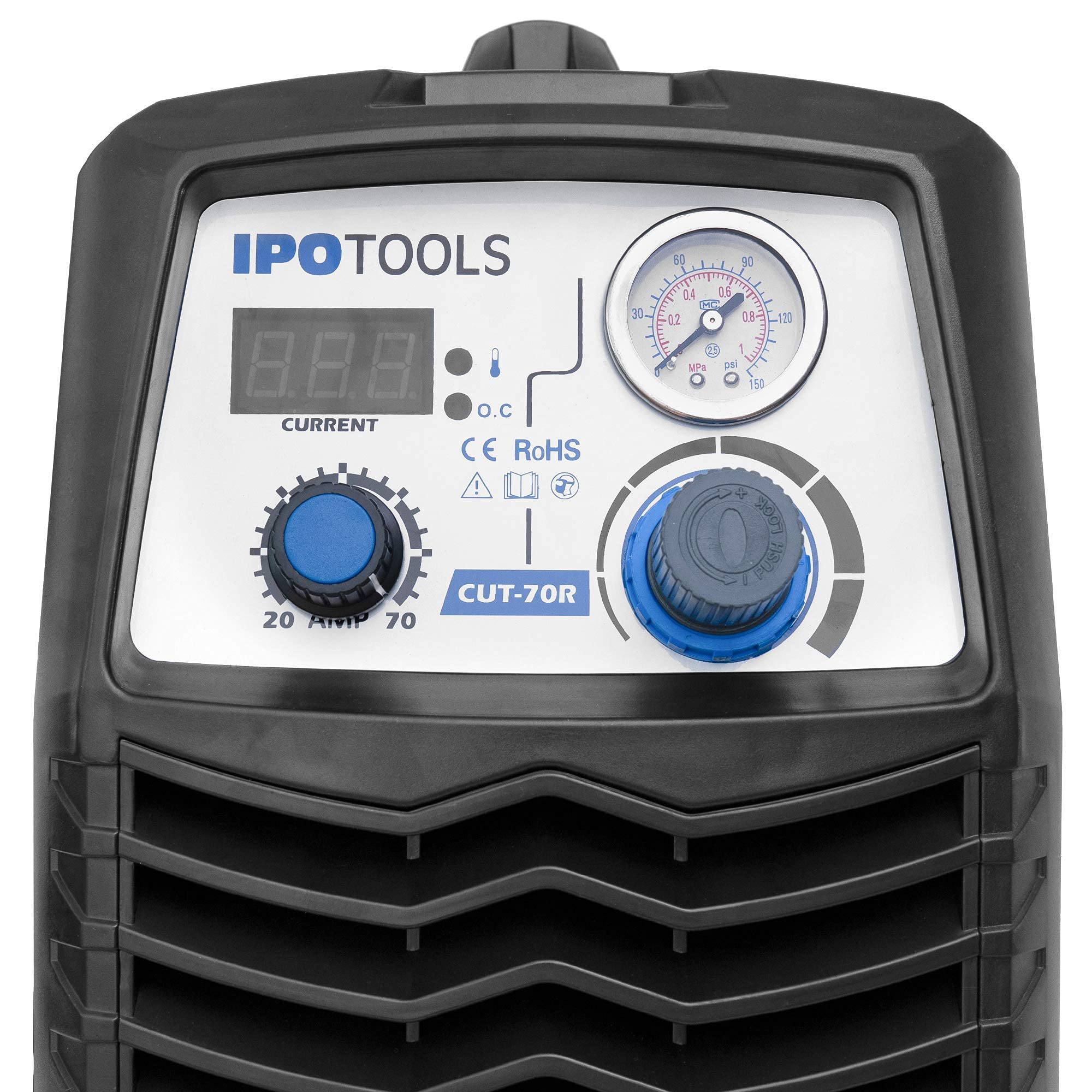 IPOTOOLS CUT-70R Pilot przecinarka plazmowa z zapłonem pilotowym – urządzenie do cięcia plazmowego 70 A do 25 mm wydajność cięcia inwerterowego urządzenie spawalnicze urządzenie do spawania plazmowego
