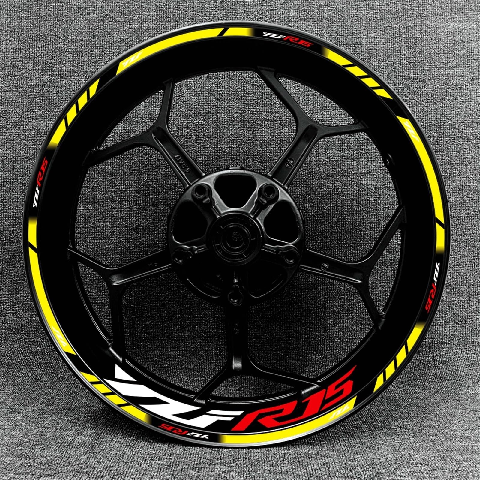 Motorcycle Wheel Rim Decal Decorative Hub Waterproof Reflective Sticker for Yamaha YZF R15 Decorative(Color19)