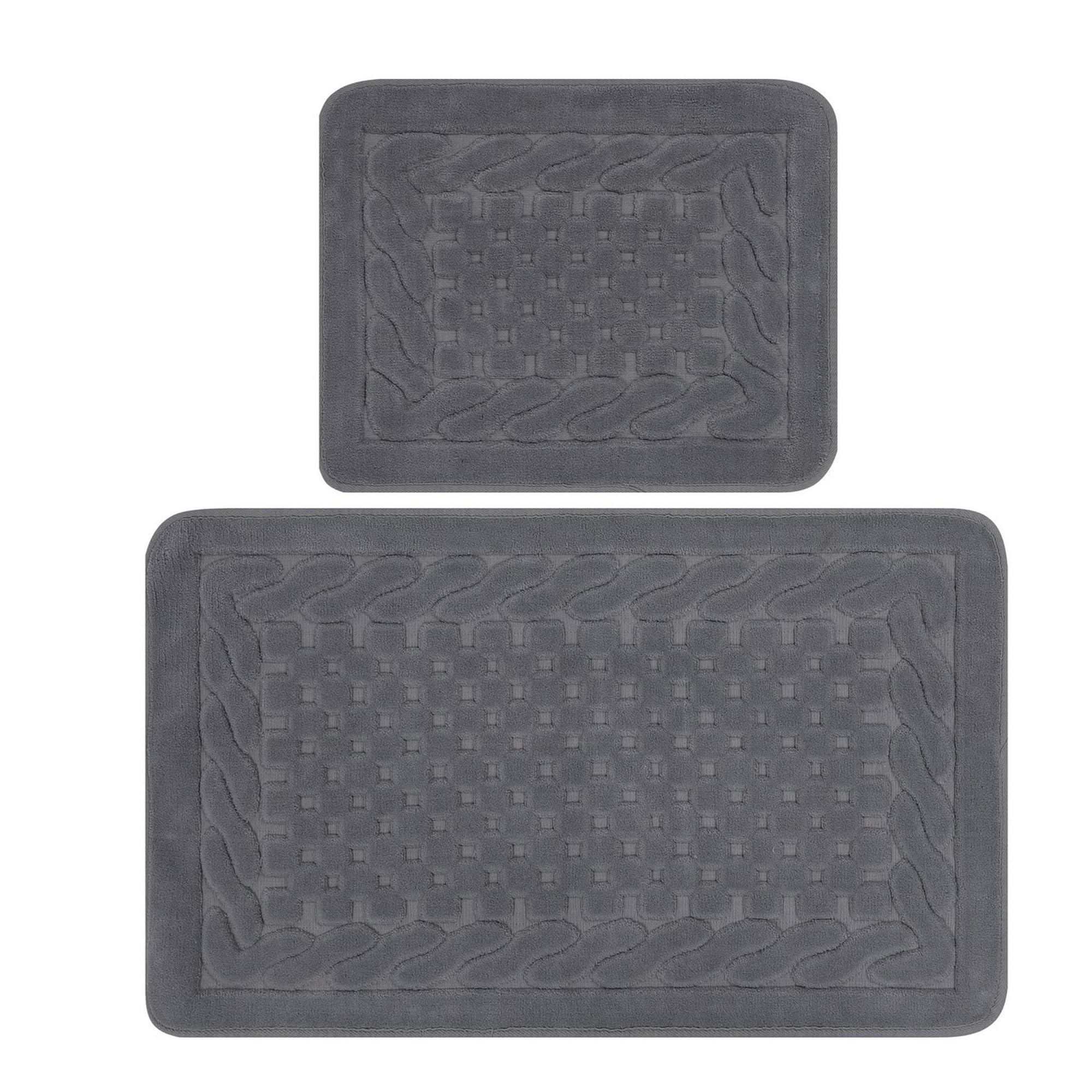 Badteppich-Set (2-teilig) grau