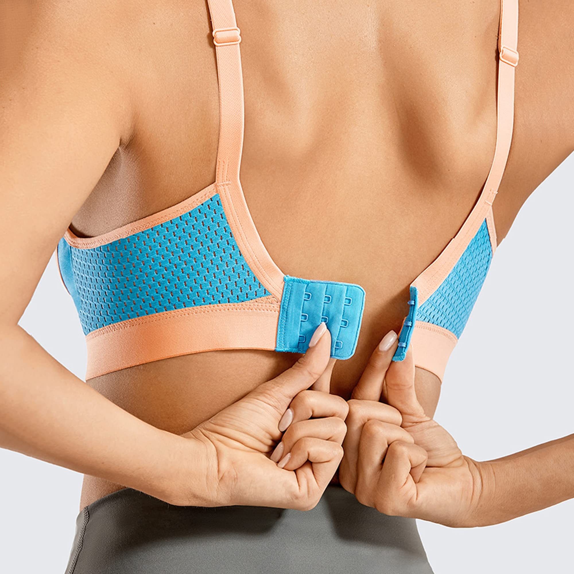 WENJUN Soutien-gorge de sport à haut impact pour femme - Soutien-gorge de soutien sans fil en maille - Pour yoga, course à pied, entraînement, fitness - Couleur : noir - Taille : 85 g