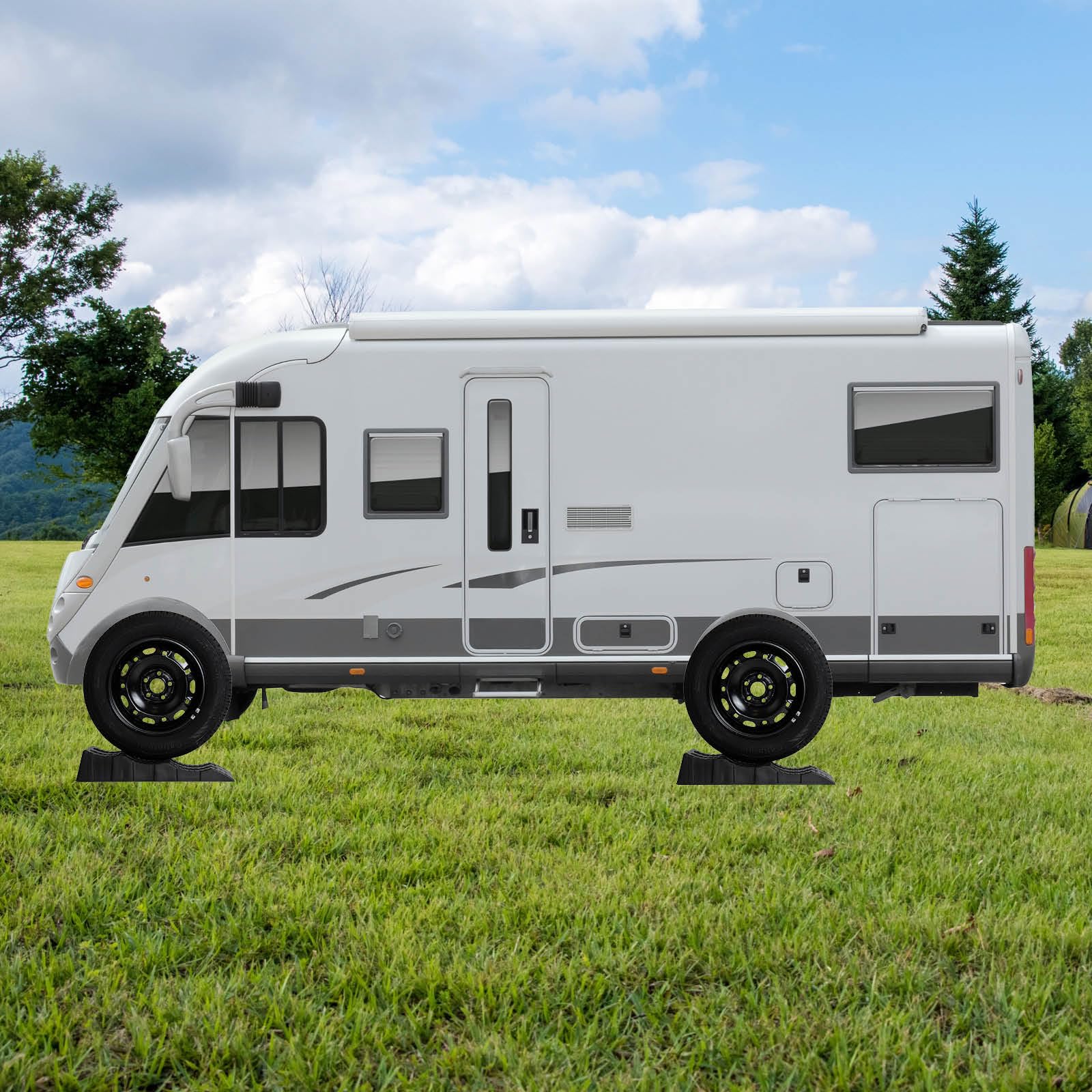 TRUTZHOLM Auffahrkeil 2er Set - 60x20x12cm, 5t Tragkraft Für Wohnmobil & PKW