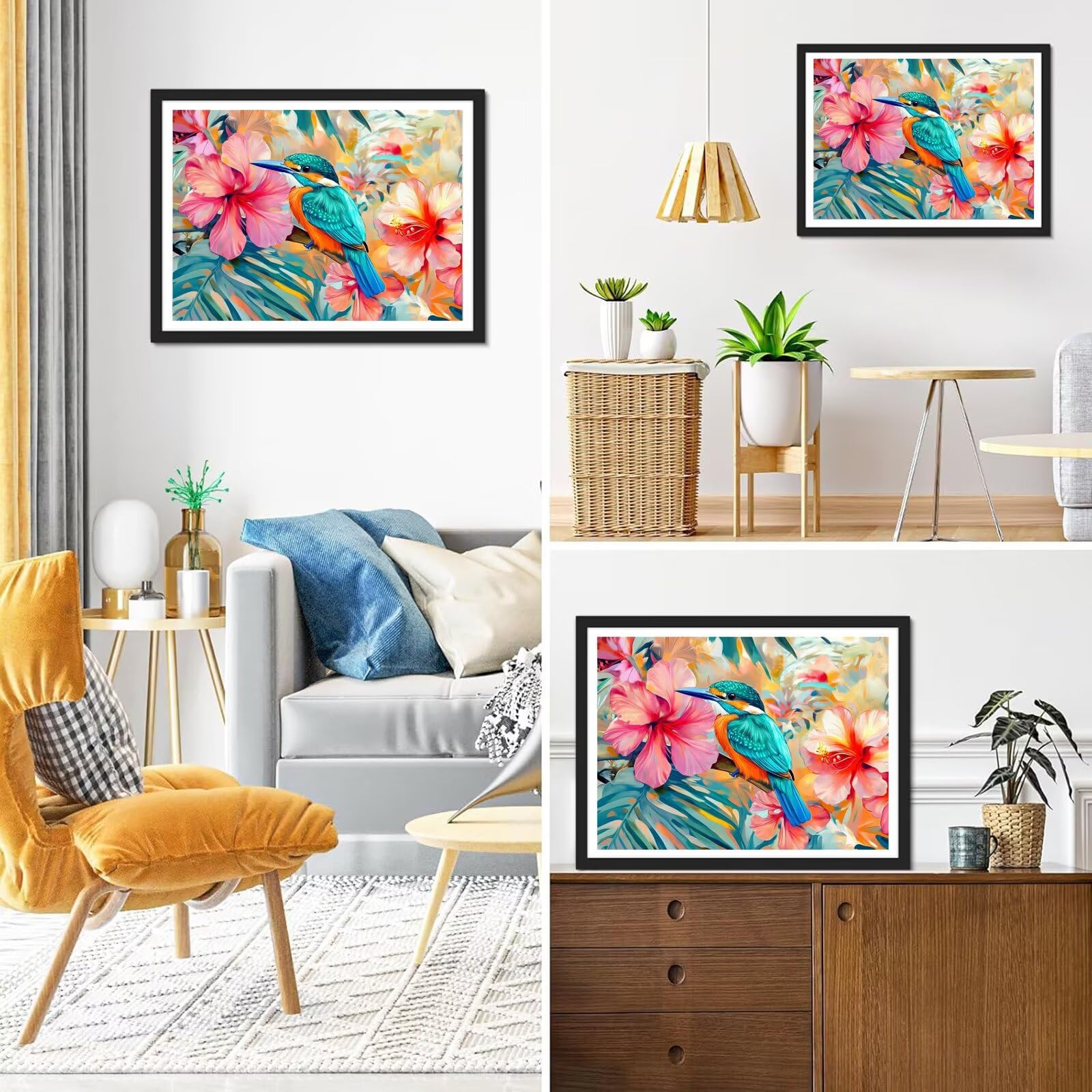 Flower Diamond Art, zestawy do malowania diamentami 5D dla dorosłych 61 x