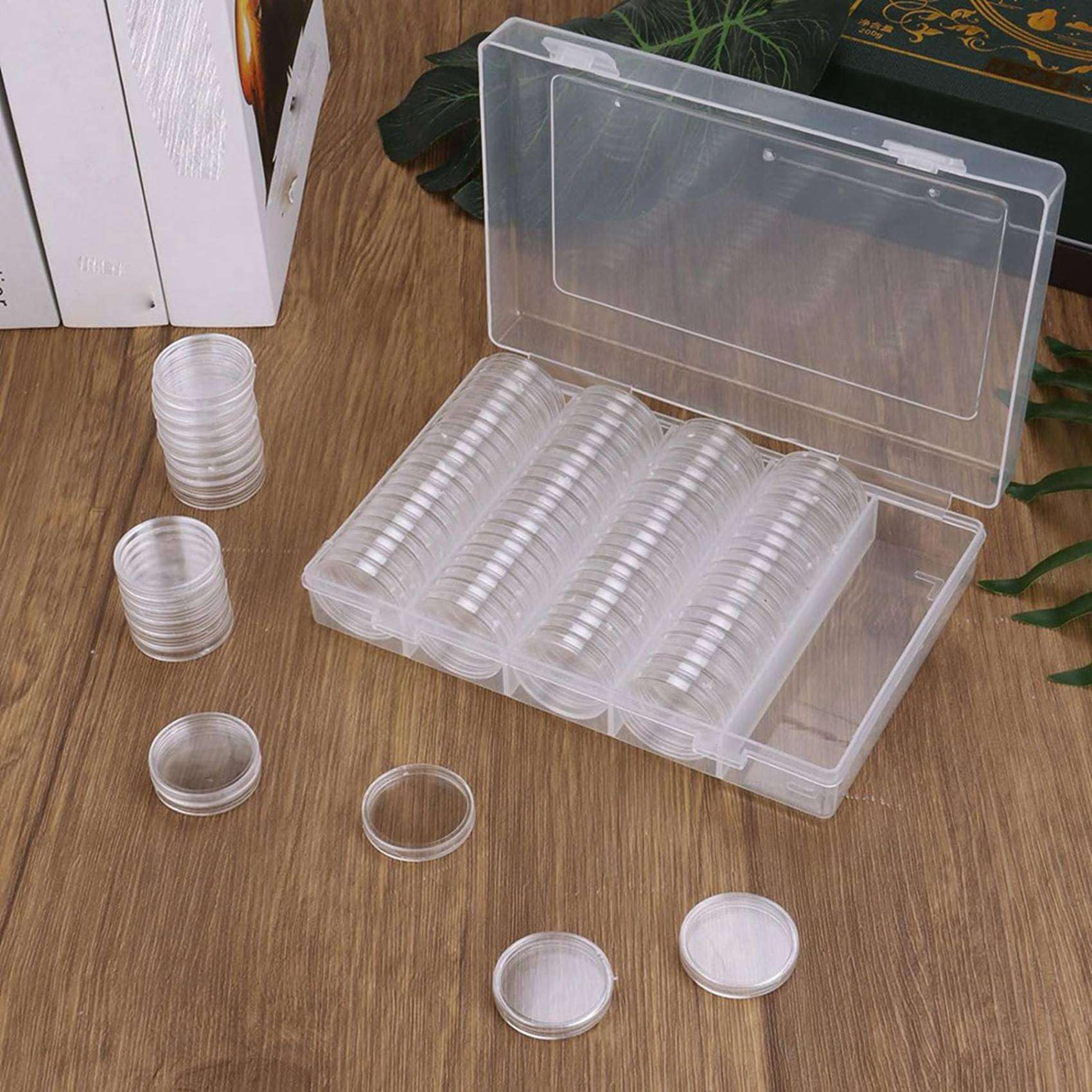 CáPsulas para Monedas Portamonedas de PláStico de 30 Mm, Suministros de RecoleccióN de Monedas con Junta Protectora de Espuma (17/20/25/27/30 Mm) - Paquete de 6