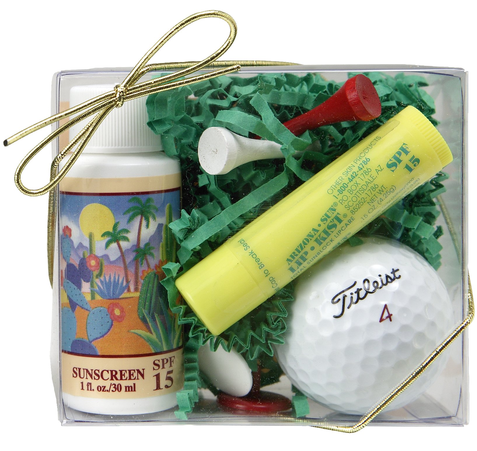 Arizona Sun Golf Set – Includes Sun Screen SPF 15 – Sun Protection – SPF 15 Lipkist Lipbalm – Sun Protection lip balm for lips - Golf Tees – Ball Markers – Golf Ball