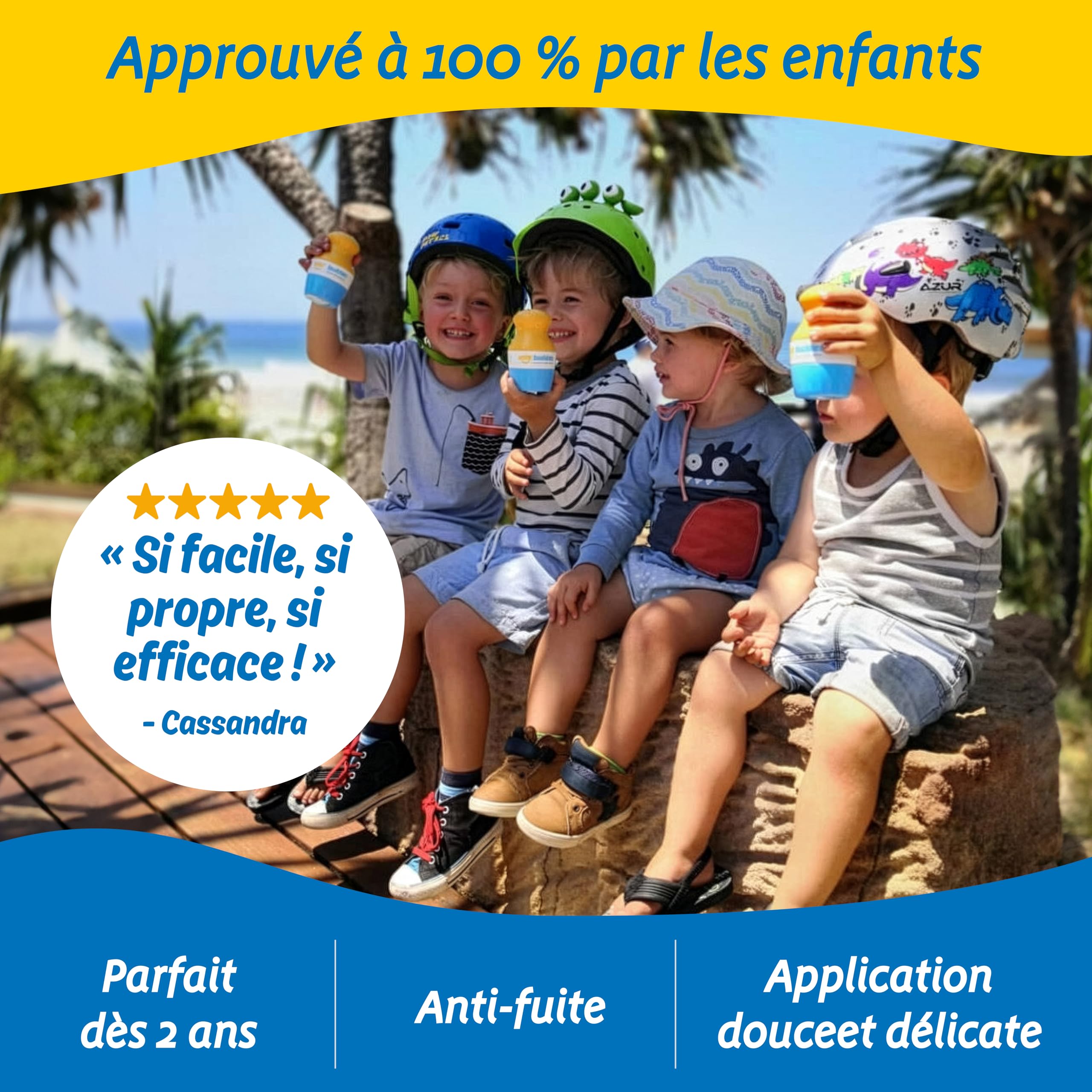 Applicateur de crème solaire Solar Buddies – Unité individuelle – Rechargeable à bille avec éponge – Crème solaire et lotions – Enfants, adultes, familles – 100 ml – Idéal voyage (Nude_N)