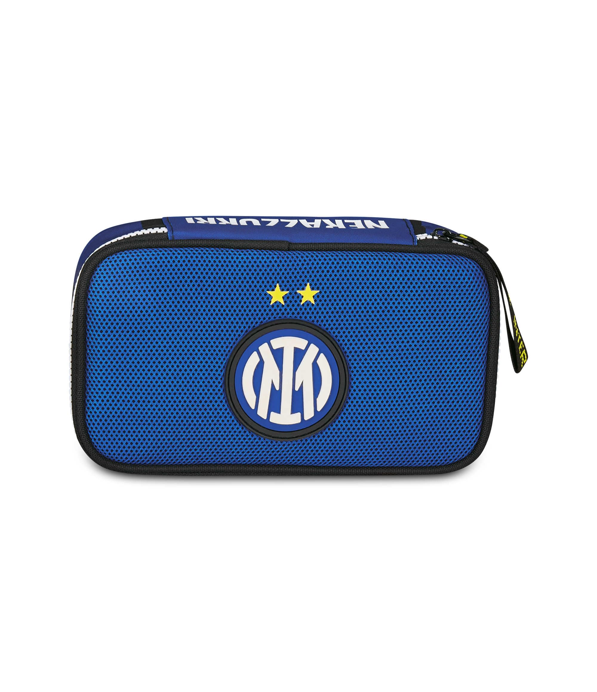 Seven Inter Astuccio Scuola Quick Case, Blu, Portapenne Completo di Penne, Matite, Colori, Scuola Elementare e Media, Bambino, Calcio