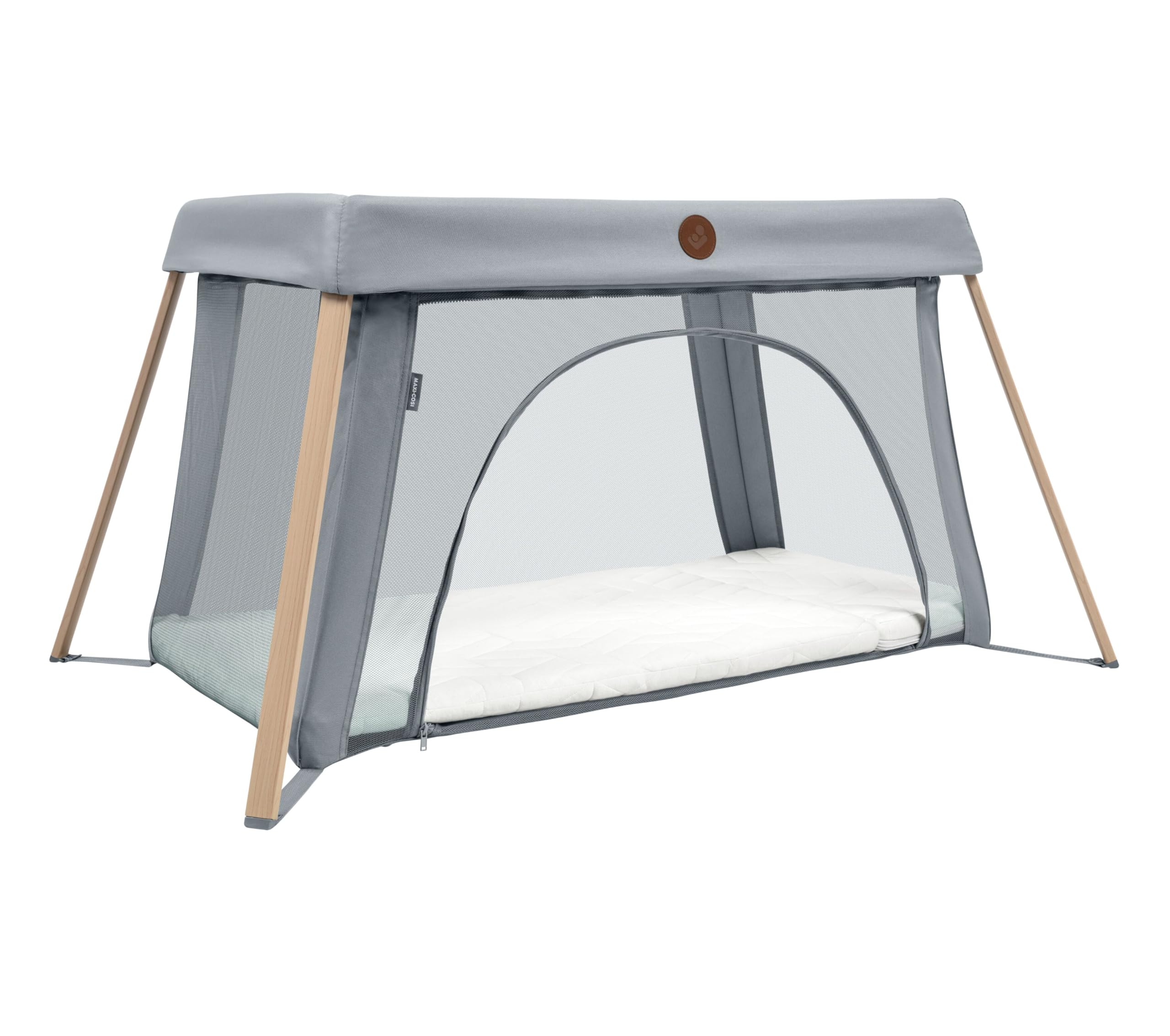 Maxi-Cosi Calao Light Lettino da Viaggio, super compatto e leggero, materasso CloudCore, 2 livelli di riposo, borsa da viaggio, per neonati e bambini (0–3 anni), max 15 kg, Beyond Green Eco