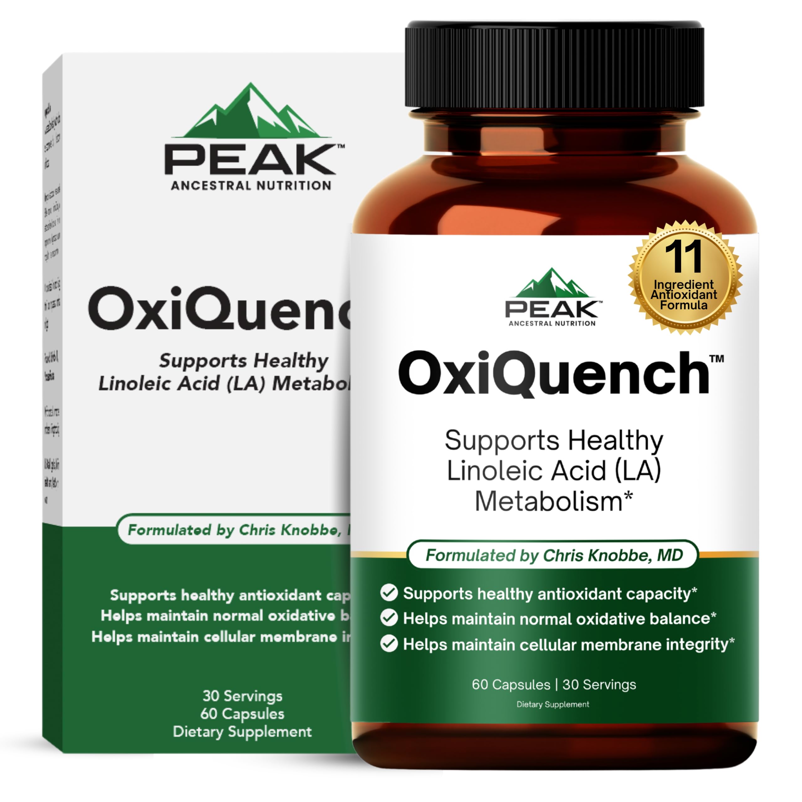 OxiQuench 11-in-1 NAC 400mg Supplement with Astaxanthin, CoQ10 & More