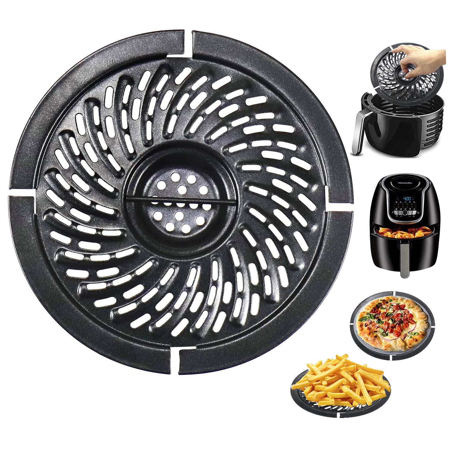 Buy Air Fryer Replacement Grill Pan For Power Dash Chefman 2QT Air Fryers Crisper Plate,Air