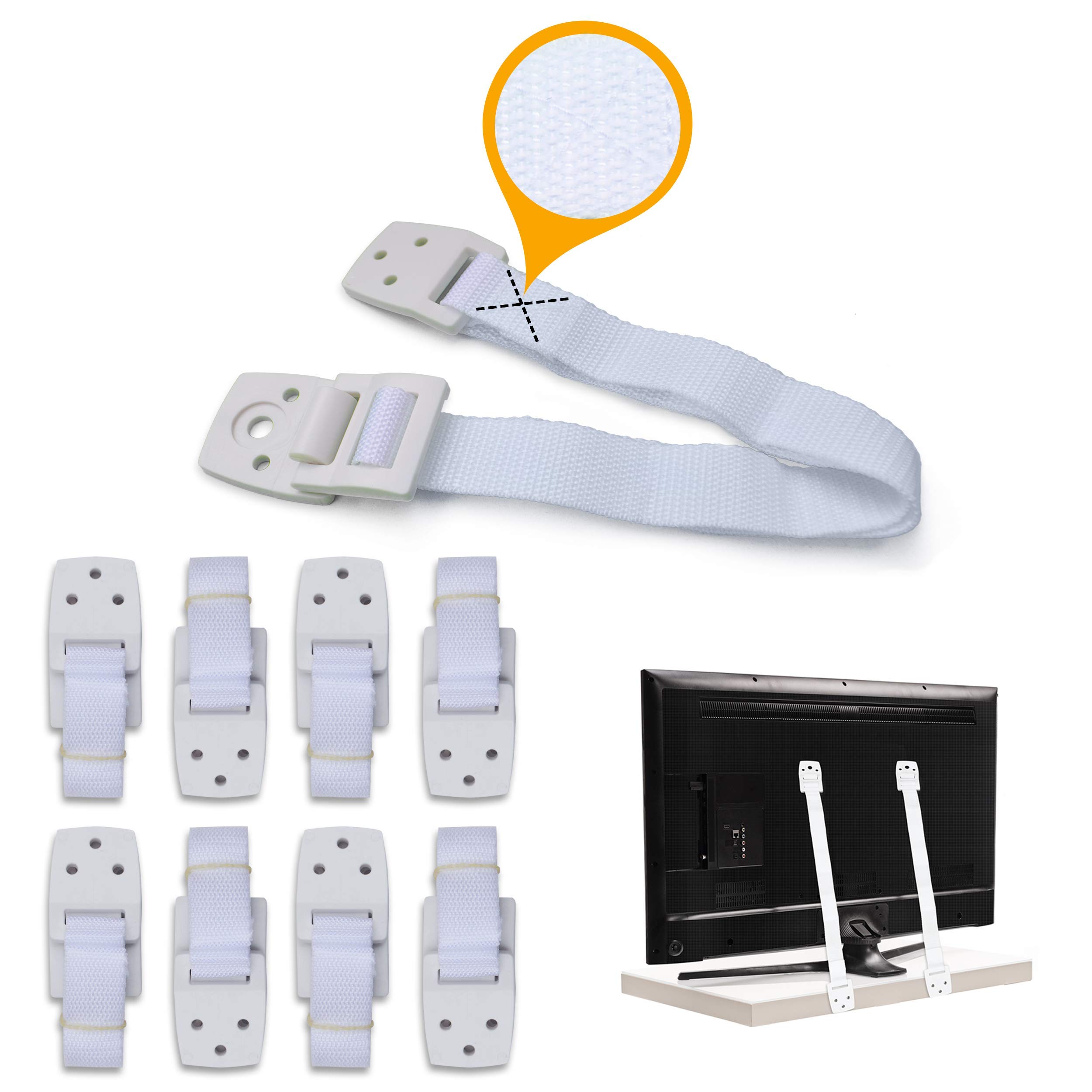 Buy Furniture and TV Anti Tip Safety Straps (8Pack) Heavy Duty