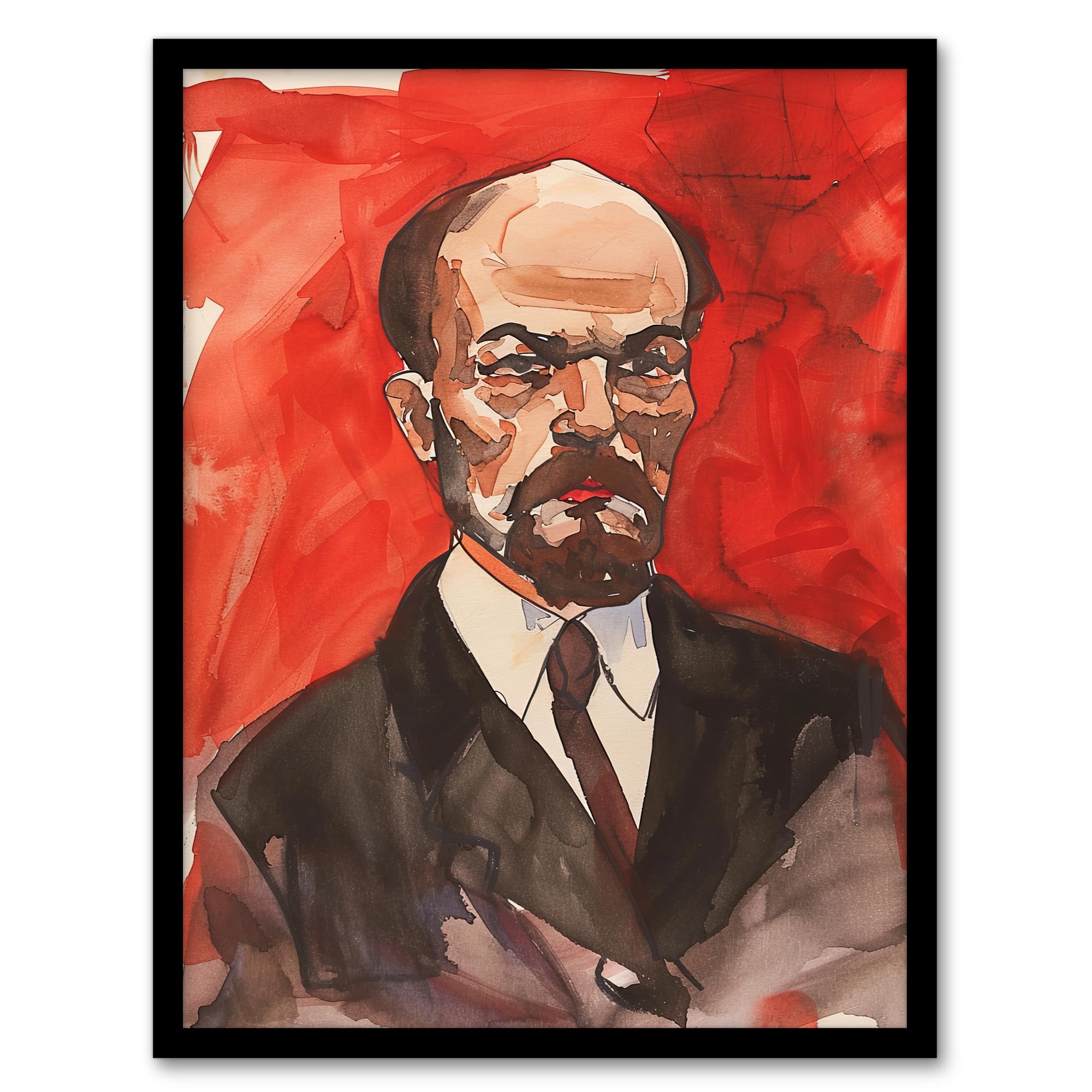 Artery8 Vladimir Lenin Portrait Union Communism Wall Art PrintA4 Size from B&Q