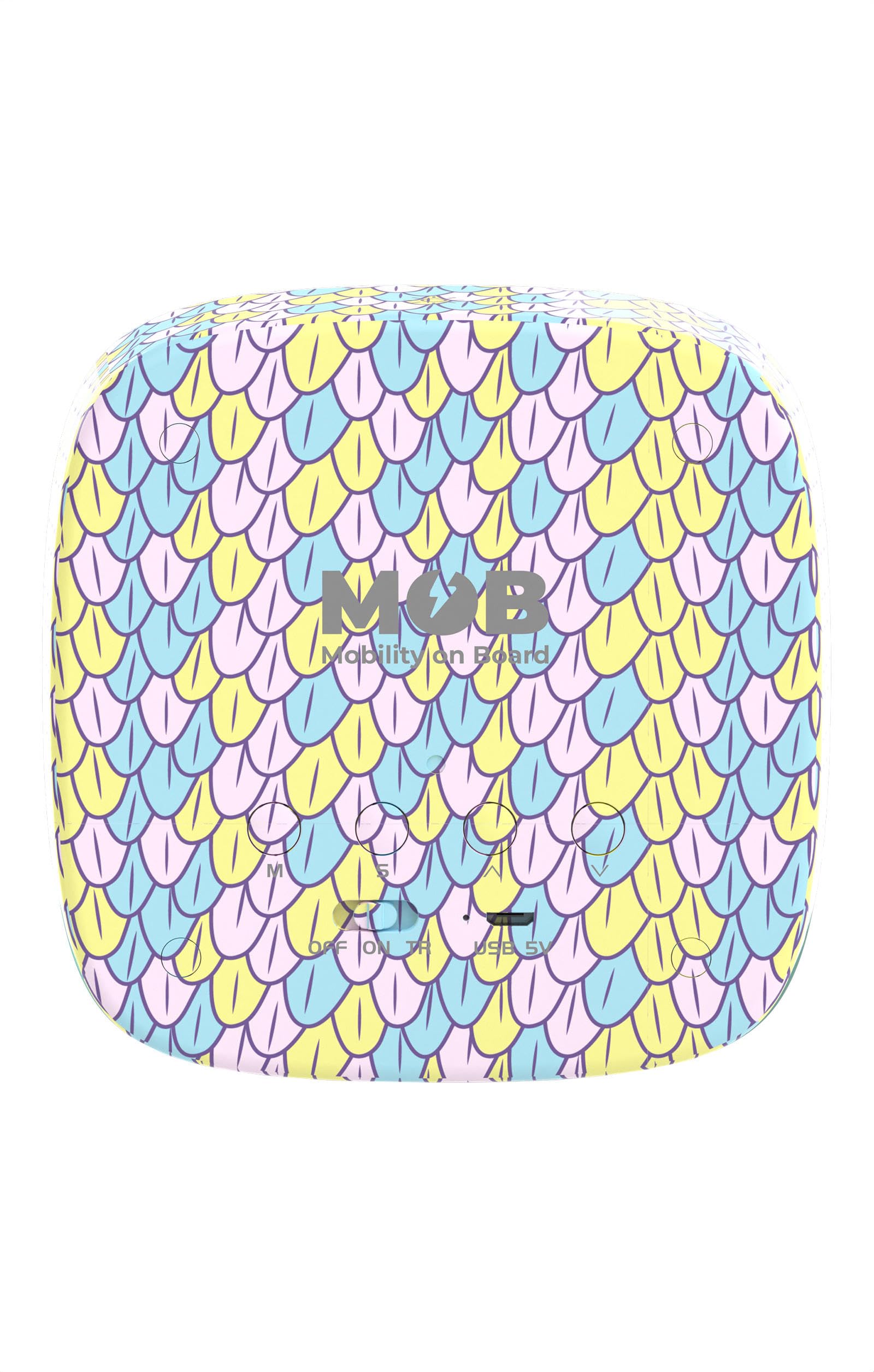 MOB – MOBILITY ON BOARD Billy Clock Sveglia e luce notturna per bambini Sirena arcobaleno - Motivo coniglio - Cornice in plastica morbida - Data, ora e 3 impostazioni di sveglia