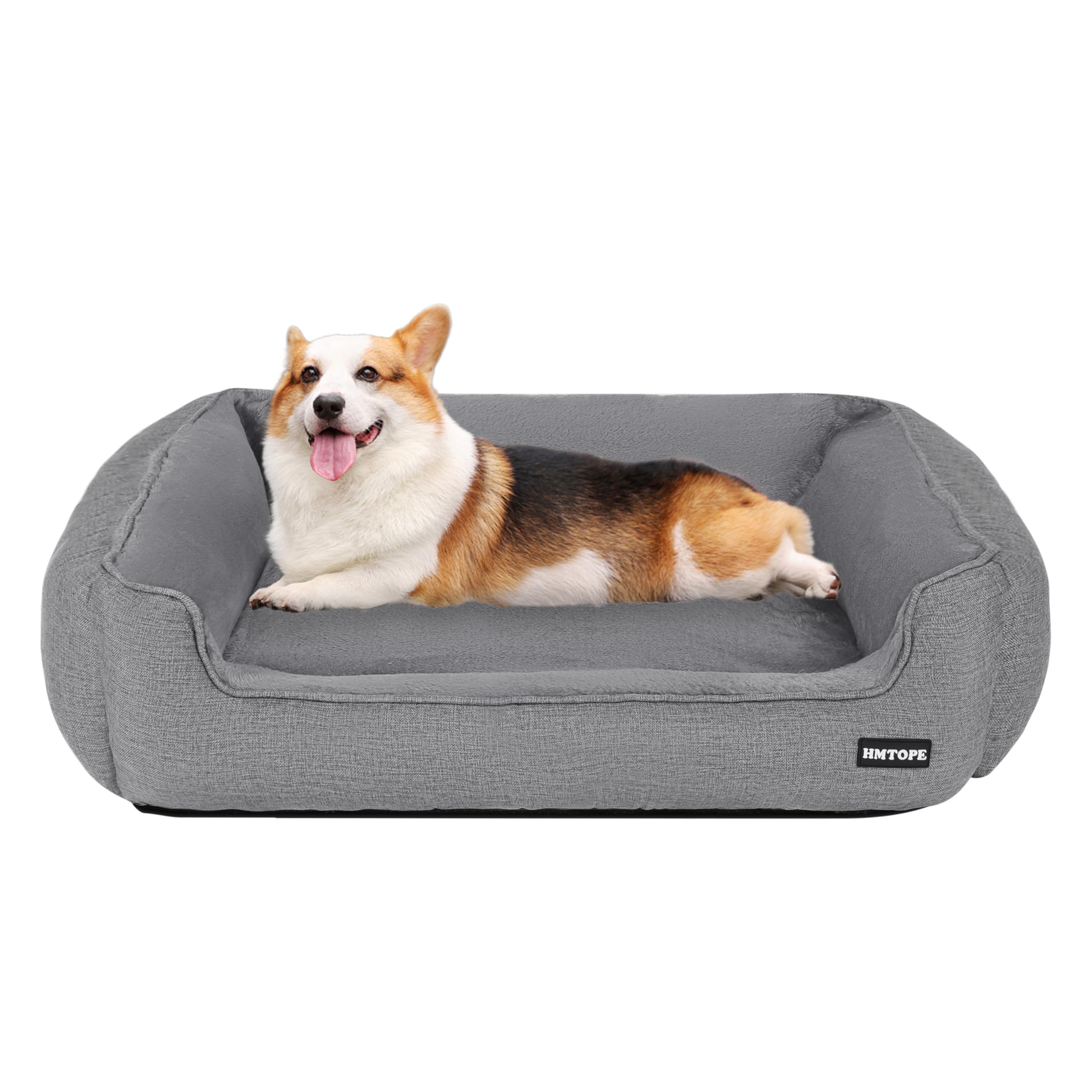 HMTOPE Hundebett, Hundesofa, Hundekissen, Hundekörbchen Abnehmbar und waschbar, 110 x 86 x 26