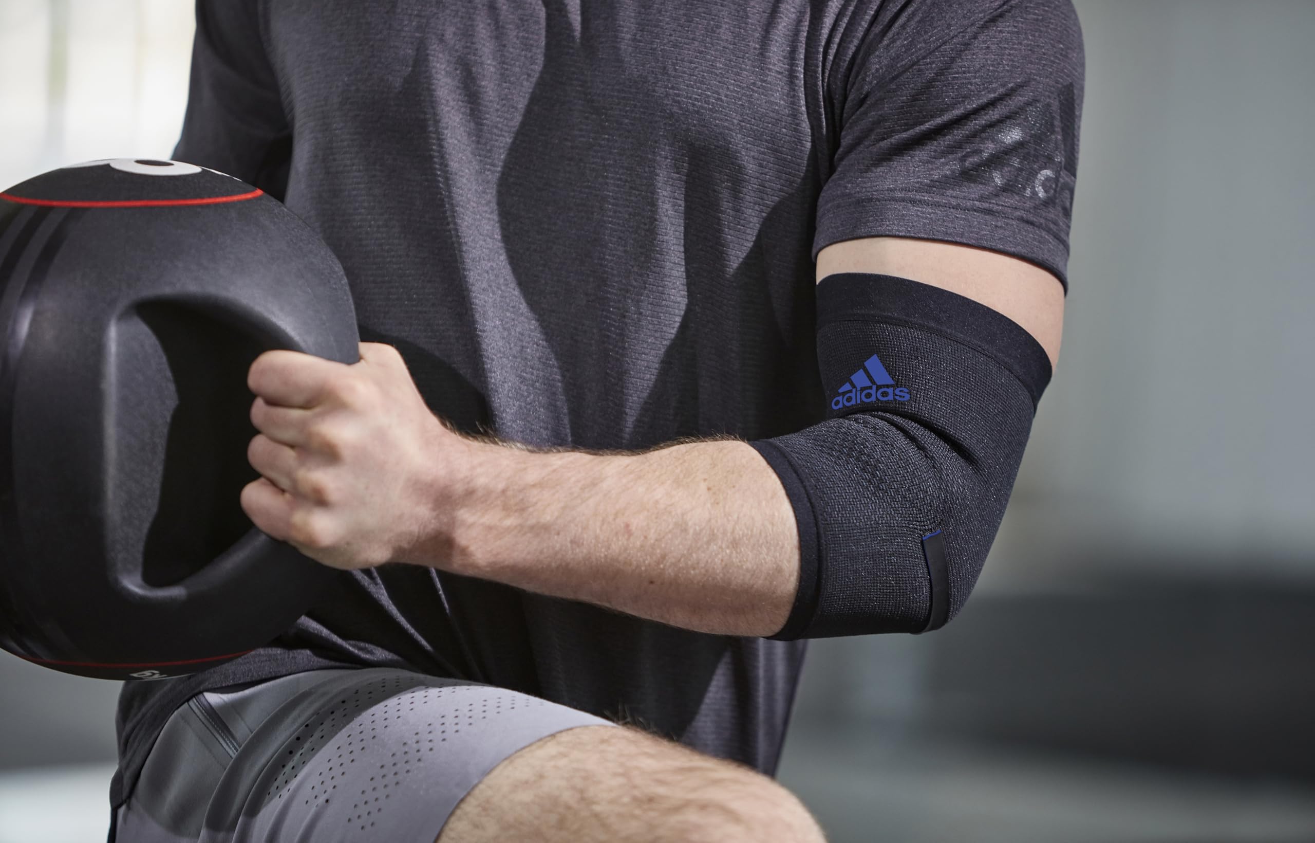 adidas Unisex-Adult Performance Ellbogenstütze, Blau, L