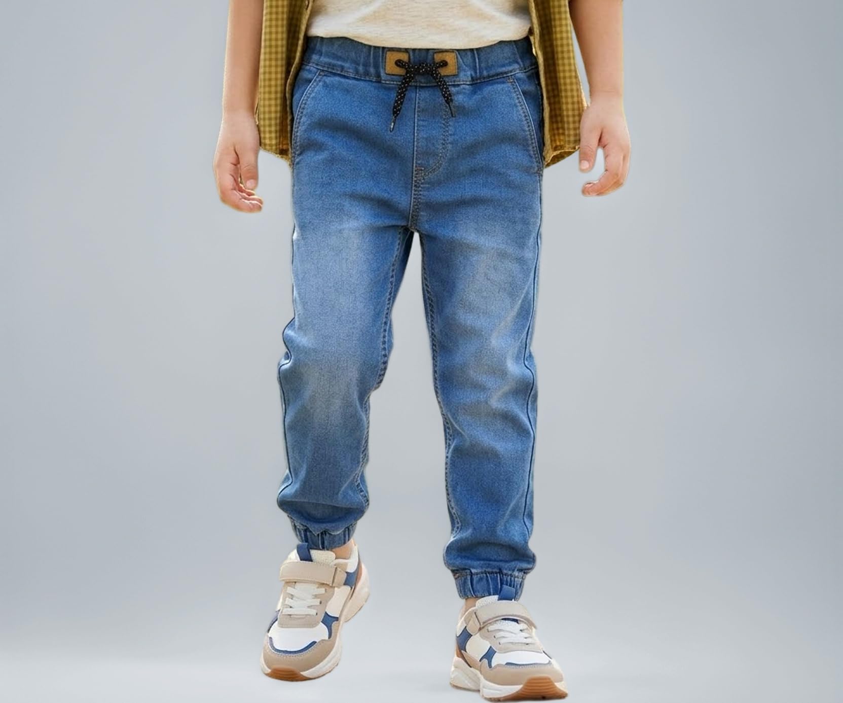 Boy's Slim Fit Mid Rise Stretchable Jogger Jeans