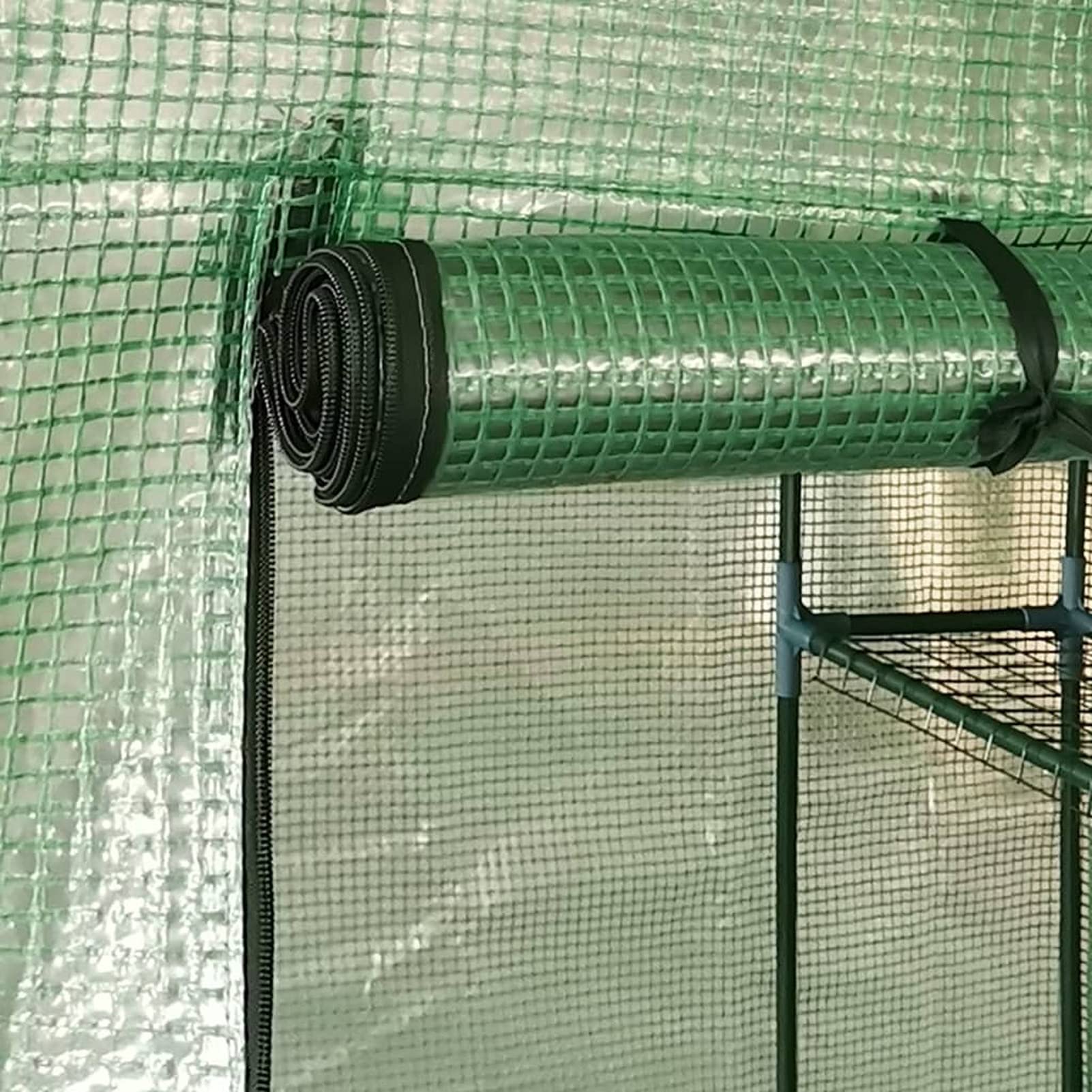 LAPOOH Serra con Ripiani in Acciaio 227x223 cm,Prato e giardino,Giardinaggio,Serre(SPU:48166)
