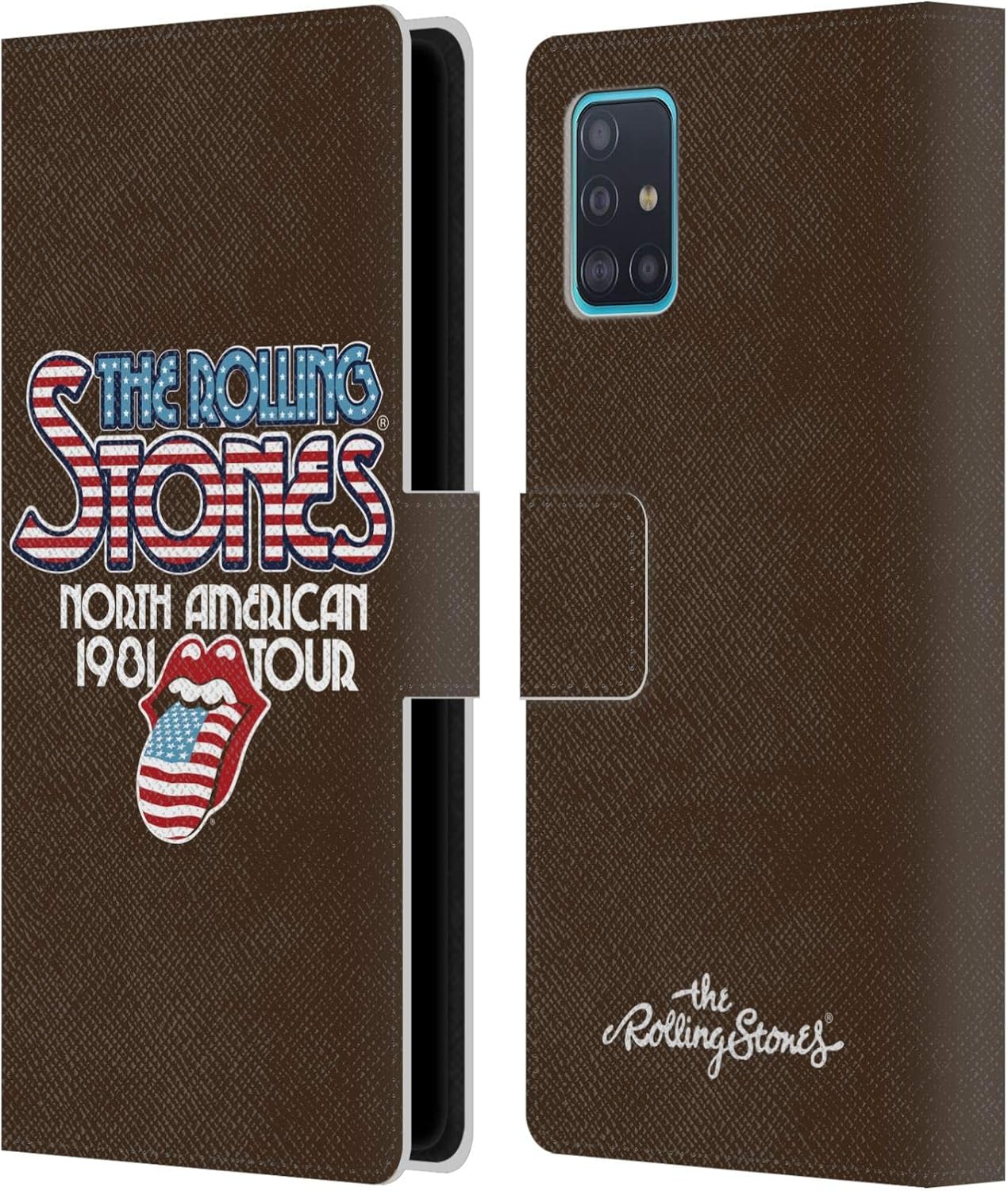 Head Case Designs Officially Licensed The Rolling Stones North American Tour 1981 Key Art Leather Wallet Case Compatible with Samsung Galaxy A51 (2019)