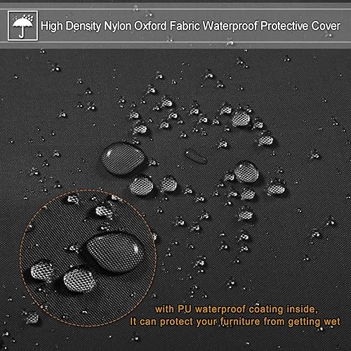 Miniatura 4 de Funda para mesa de exterior, impermeable, para exteriores, juego de muebles de mesa de patio, impermeable, protectora para sillas de mesa de jardín,