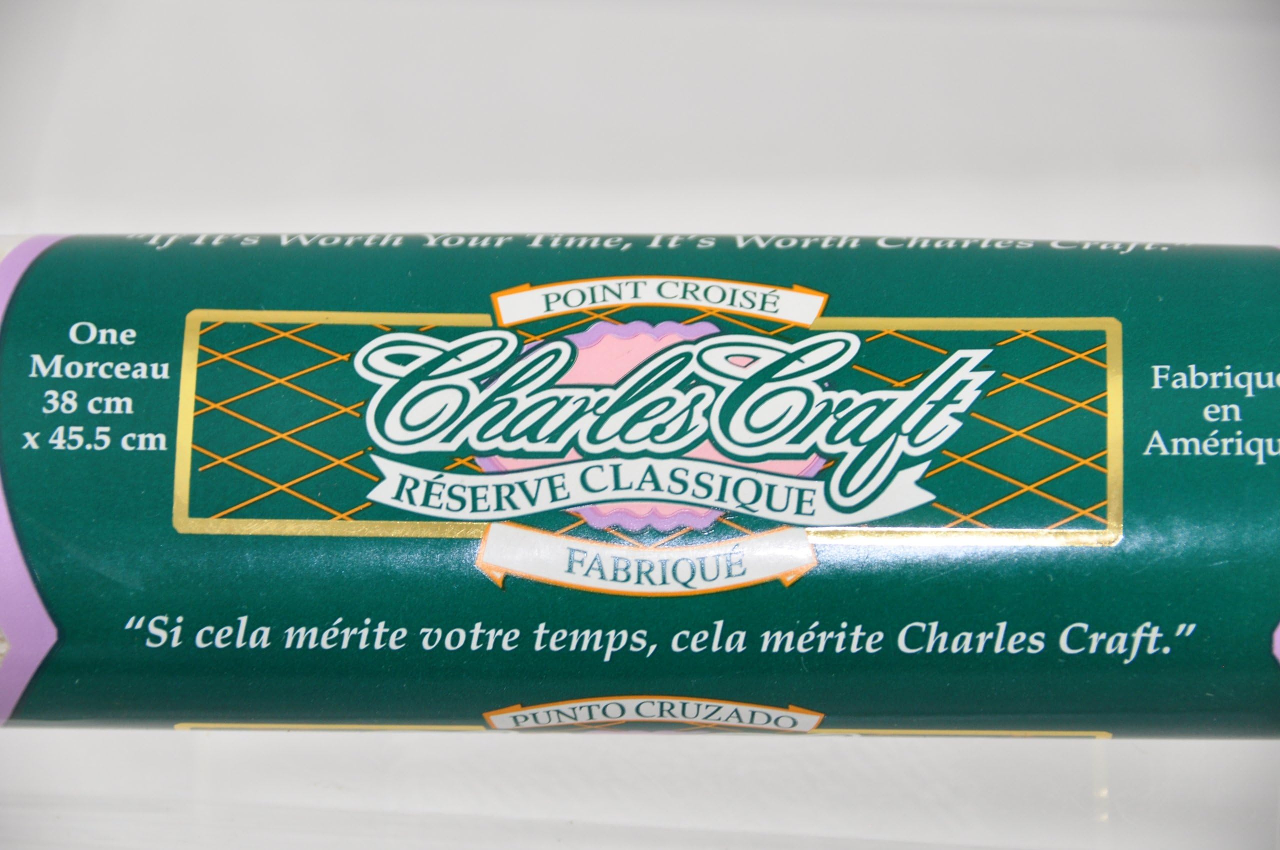 Charles Craft 18 Count Ct. Cross Stitch Fabric - 15X18 - Aida Cloth Antique White (in Tube) TC-1836-0322-PK