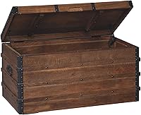 Signature Design by Ashley Kettleby Vintage Wood Lift-Top Storage Trunk Coffee Table, 19" Brown Farmhouse Decor