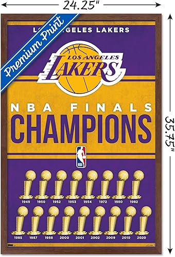 Miniatura 3 de Trends International Póster de pared de Los Angeles Lakers de la NBA - Champions 23
