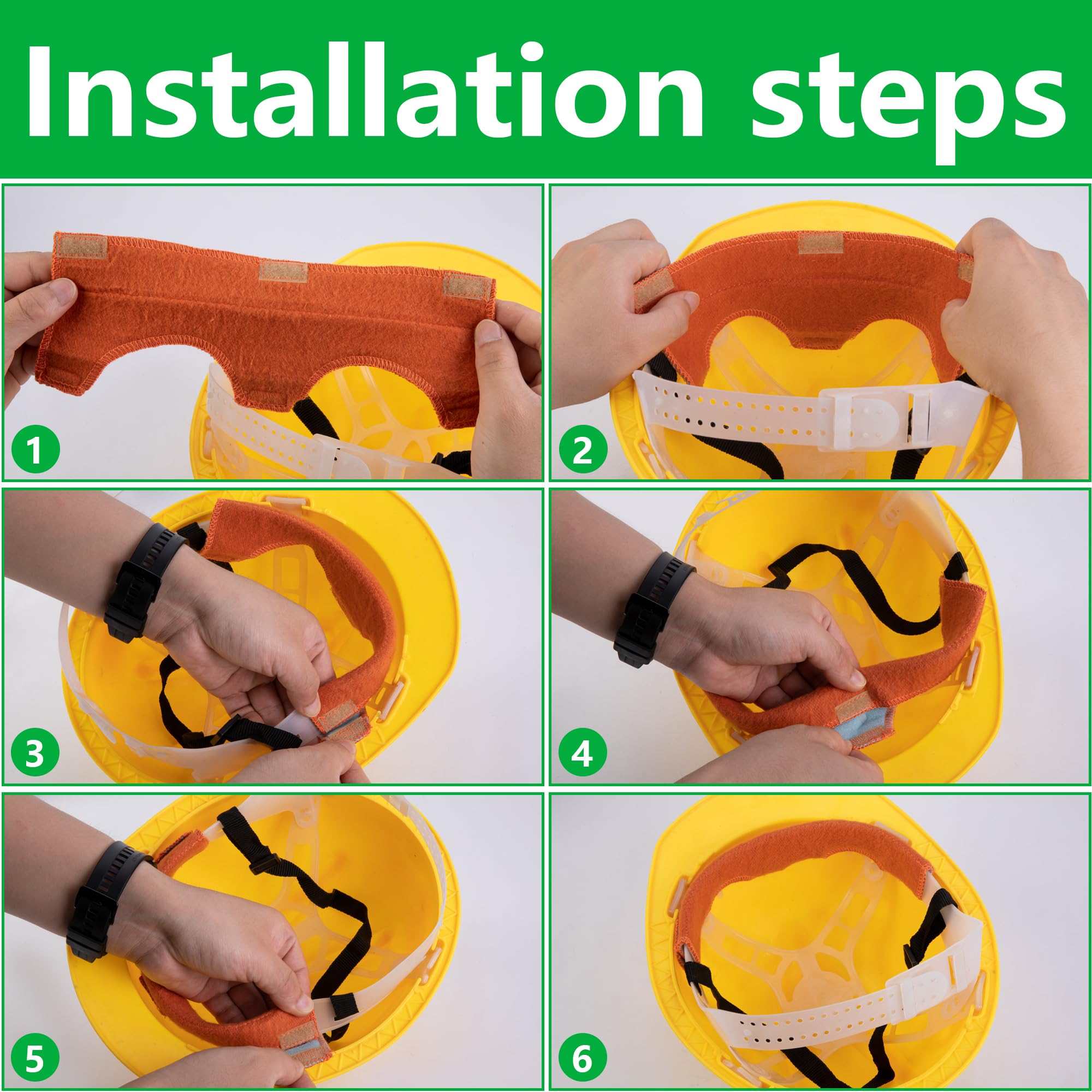 12PCS WASHABLE HARD Hat Liner Reusable Snap Sweat Bands Hard Hat Sweatband Black £9.44 - UK 12PCS WASHABLE HARD Hat Liner Reusable Snap Sweat Bands Hard Hat Sweatband Black £9.44 - UK