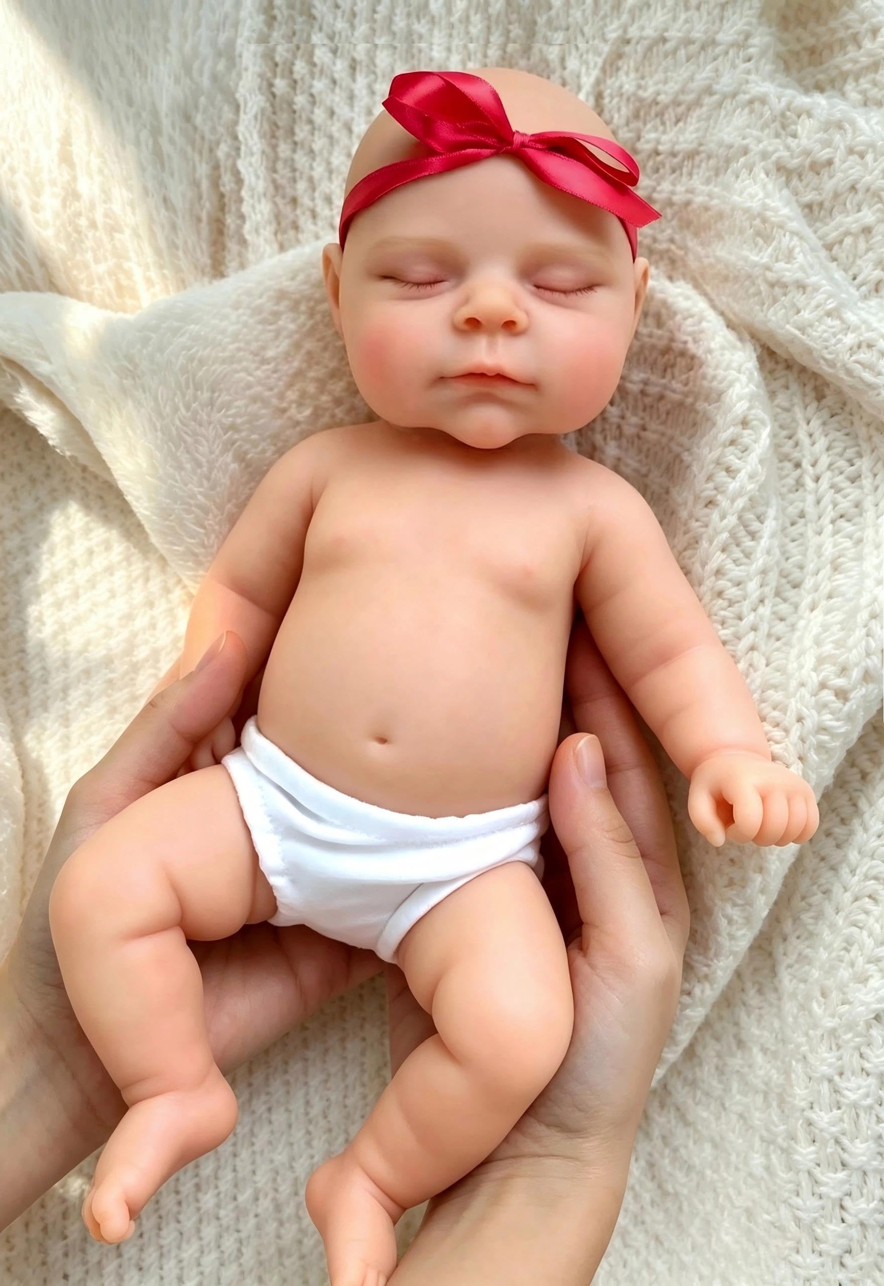 Zero pam Reborn Babypuppen aus Silikon, Ganzkörper-Puppe, 30,5 cm, lebensecht aussehend, weich, Reborn-Kleinkind, Squishy Babies Puppe mit Zubehör für Kinder ab 3 Jahren