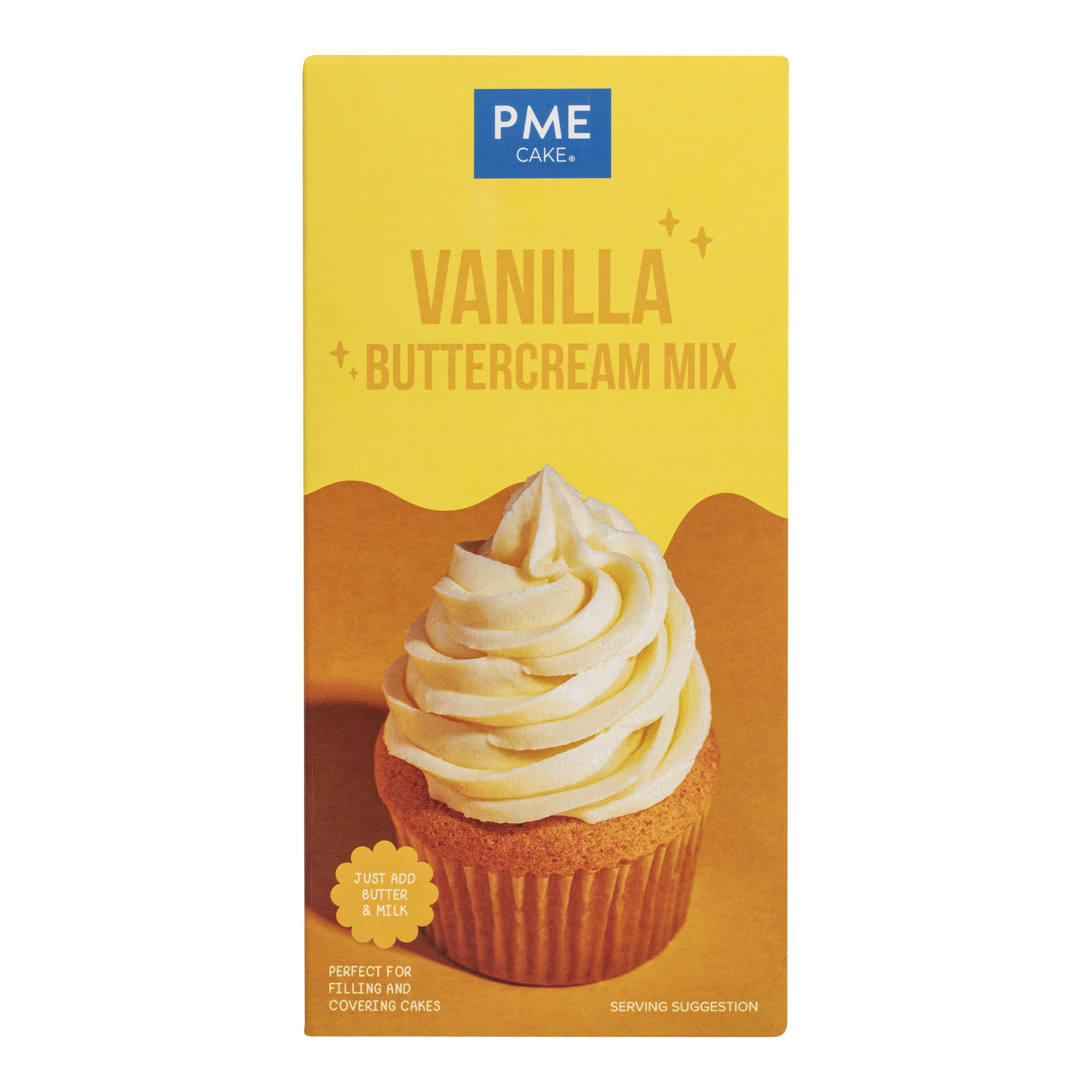 PME Sweet Vanilla Buttercream Icing Mix (450g), No-fuss Frosting for Quick & Easy Cake Decorating