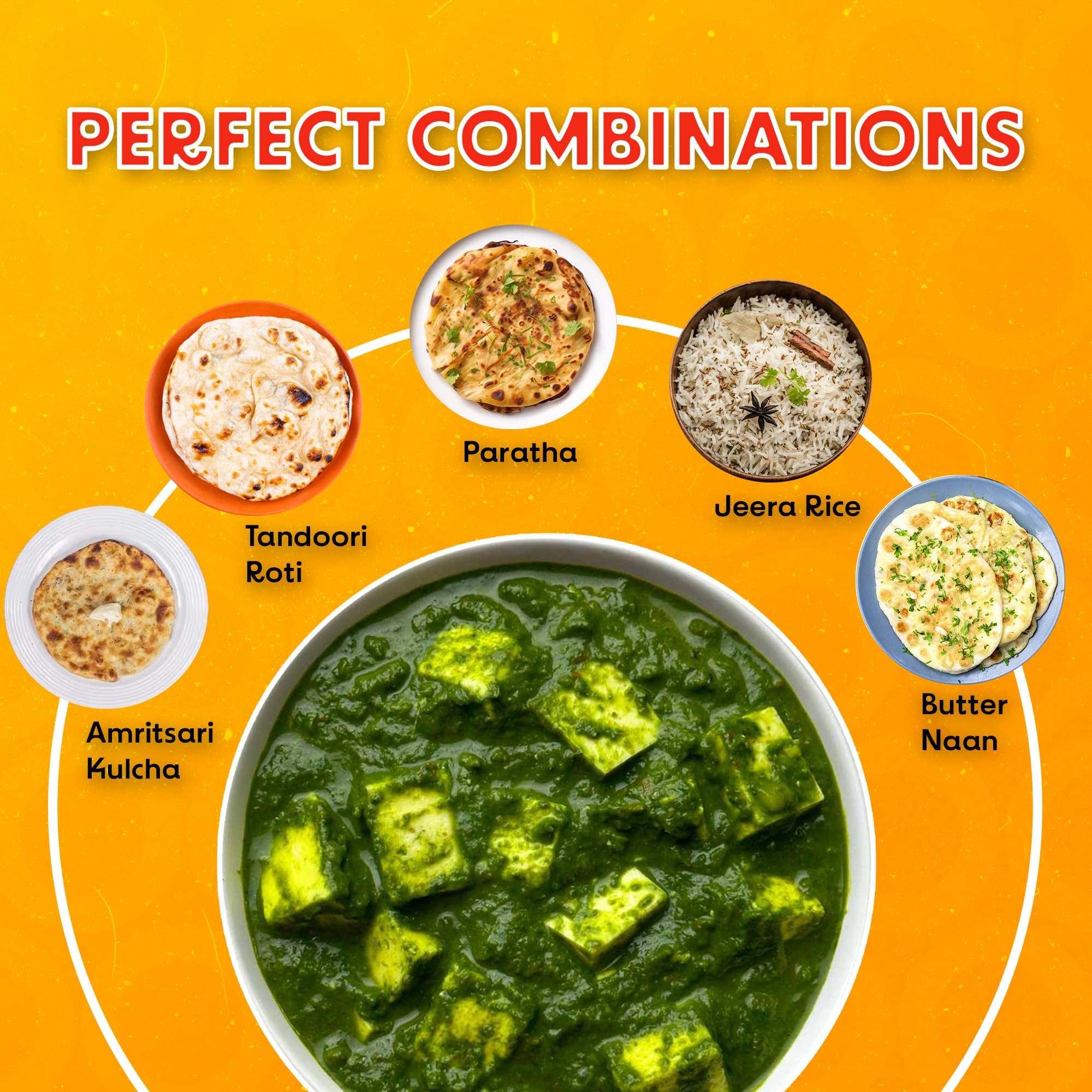 Chokhi Dhani Palak Paneer Ready to Eat 300g | Pure Veg Spinach & Paneer Curry | Heat & Serve Indian Meal | No Added Preservatives 1