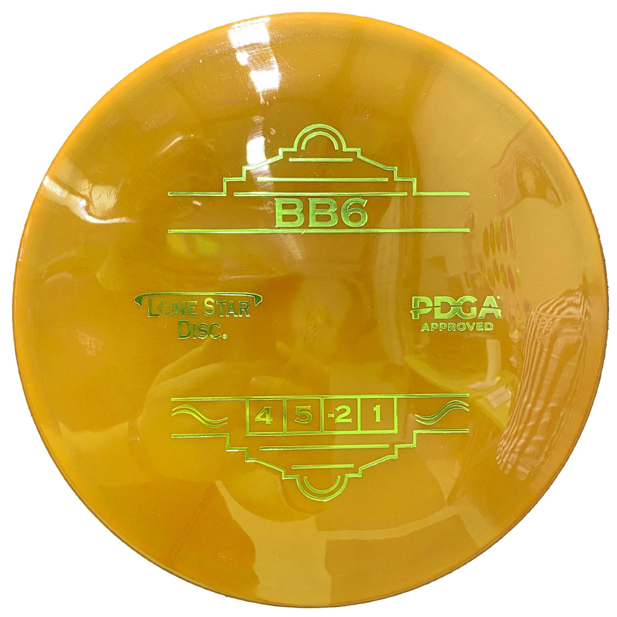 Lone Star DiscBravo BB6 | Slightly Understable Disc Golf Midrange | Durable & Smooth Premium Plastic | Good for Long Turnover Lines | Colors May Vary