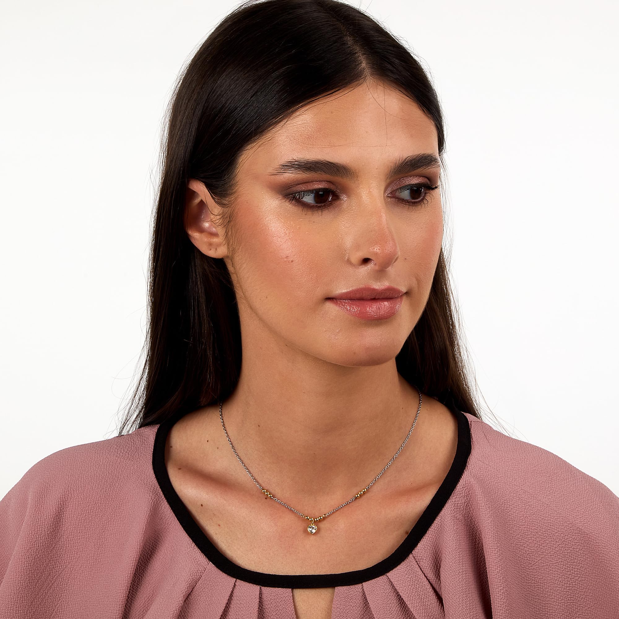 Morellato Collana Donna in Acciaio con Cuore, Regalo Amica, Collezione TALISMANI Emily in Paris