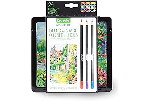 Crayola Signature Blend & Shade Soft Core Premium Colored Pencils in Tin
