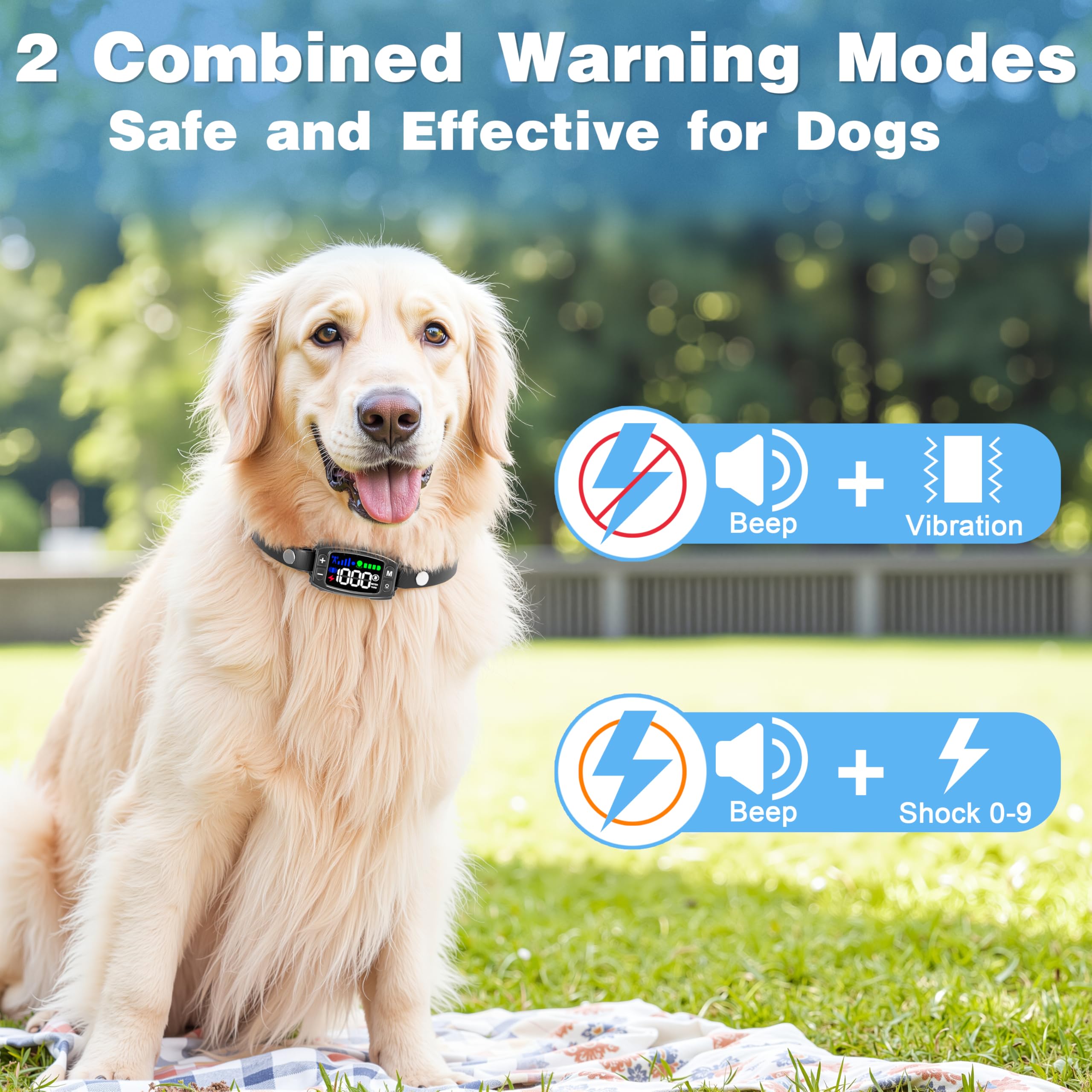 Veconix GPS Wireless Dog Fence System, Rechargeable Electric Fence for Dogs, IPX6 Waterproof Collar, Adjustable Warning, 33Yd-1000Yd Range, Pet Safe Outdoor Containment for Most Breeds - image 4