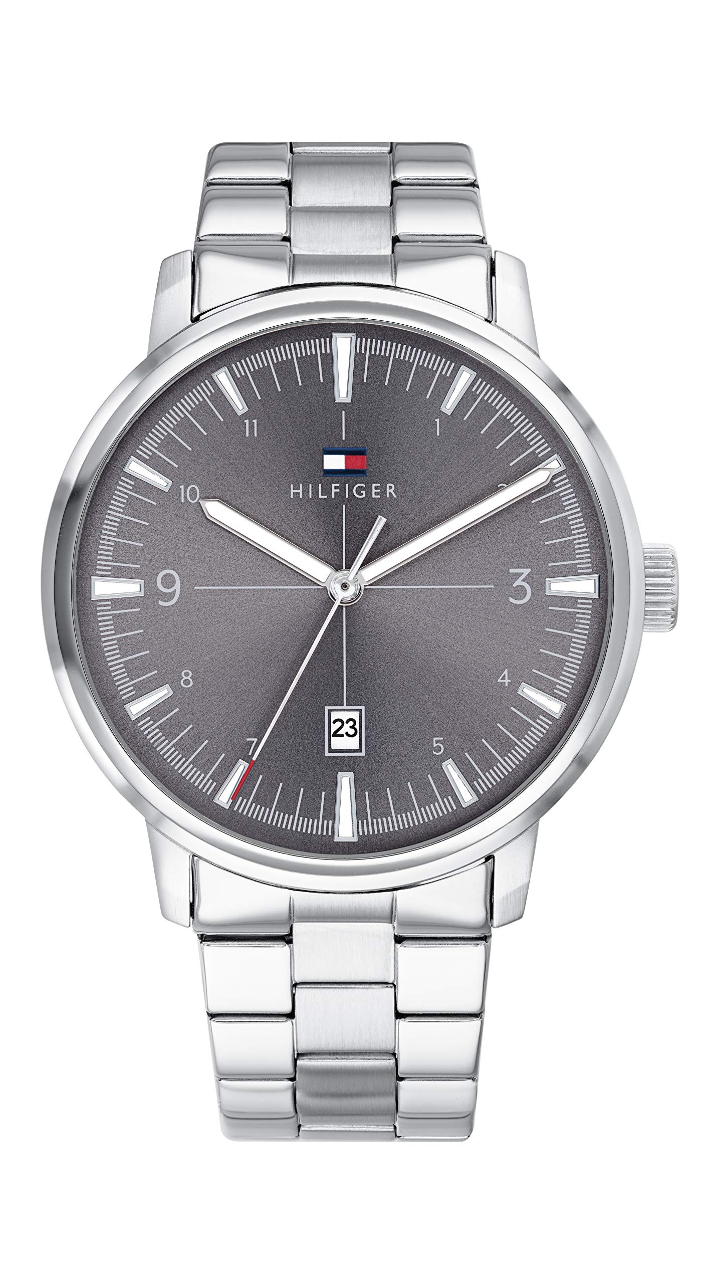 Tommy Hilfiger TH ESSENTIALS Men's Watch, Analog Silver / Gray
