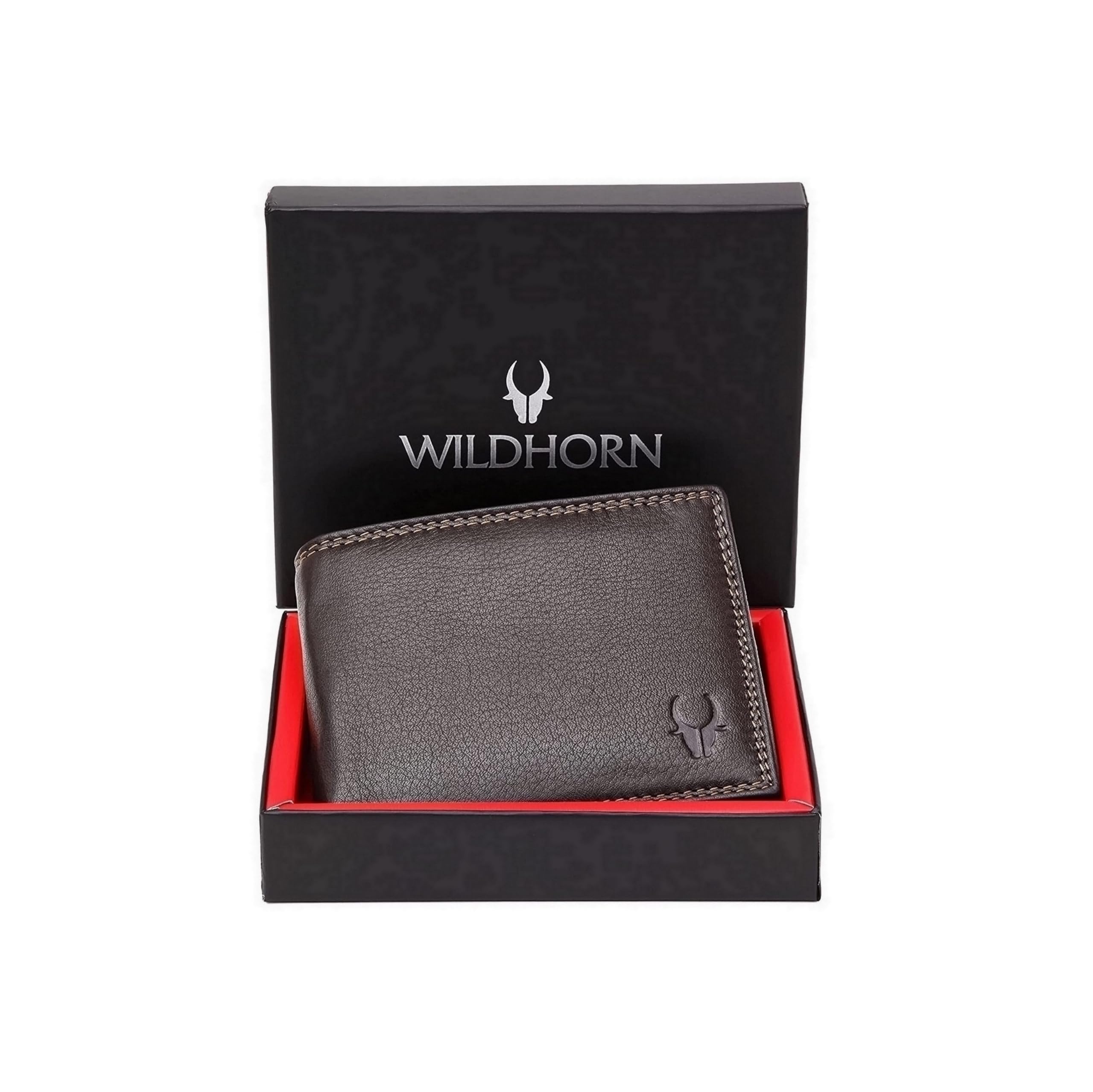 Rfid Protected Leather Wallets For Men I 6 Card Slots I 2 Secret Card Slots I 2 Currency Compartments I 1 Coin Pocket And 1 Id Window, Brown