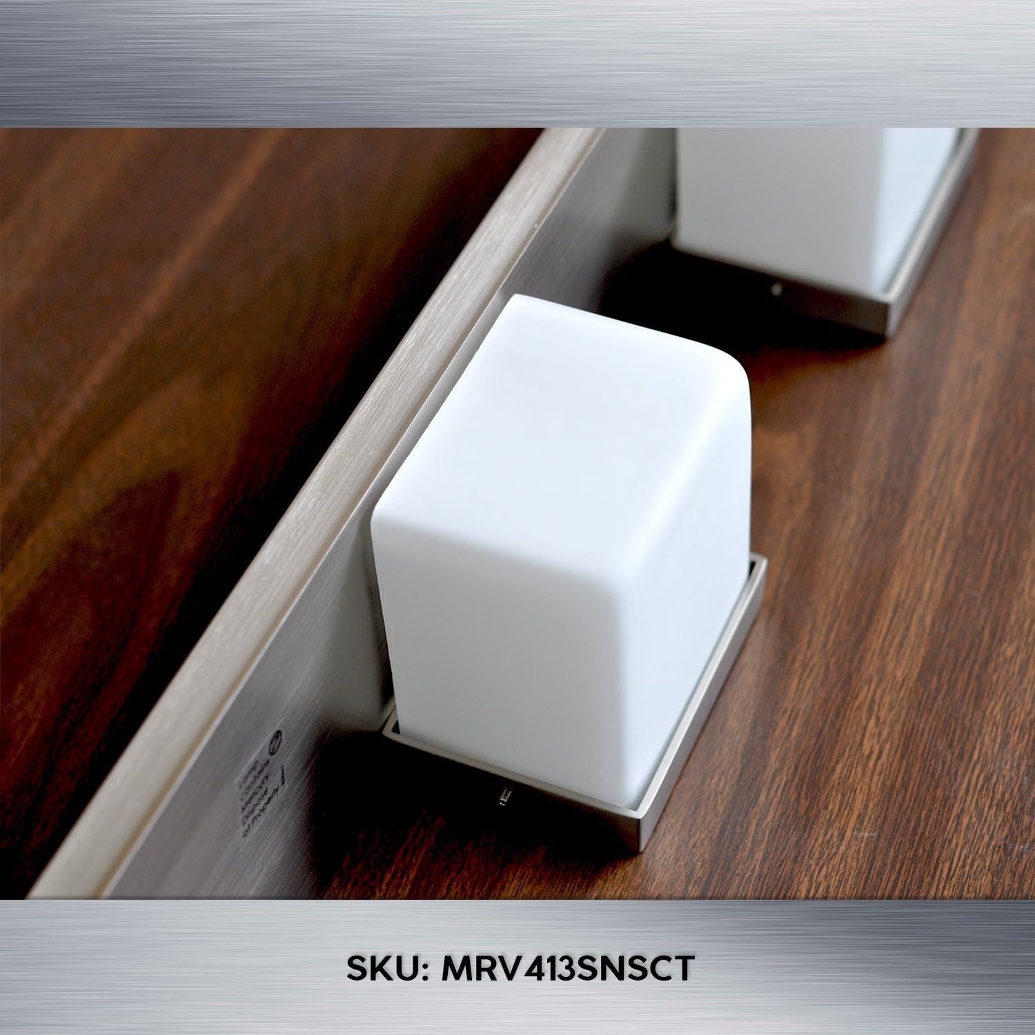 Blасk Frіdау 🔥 AFX Lighting MRV413SNSCT Frosted Glass Vanity Light Fixture, Satin Nickel