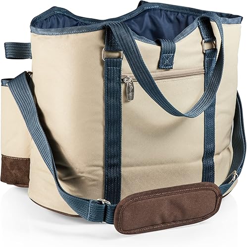 Miniatura 3 de Legacy - A Picnic Time Brand Country Wine & Cheese Picnic Tote Accesorios para vino, talla única, bronceadoazul