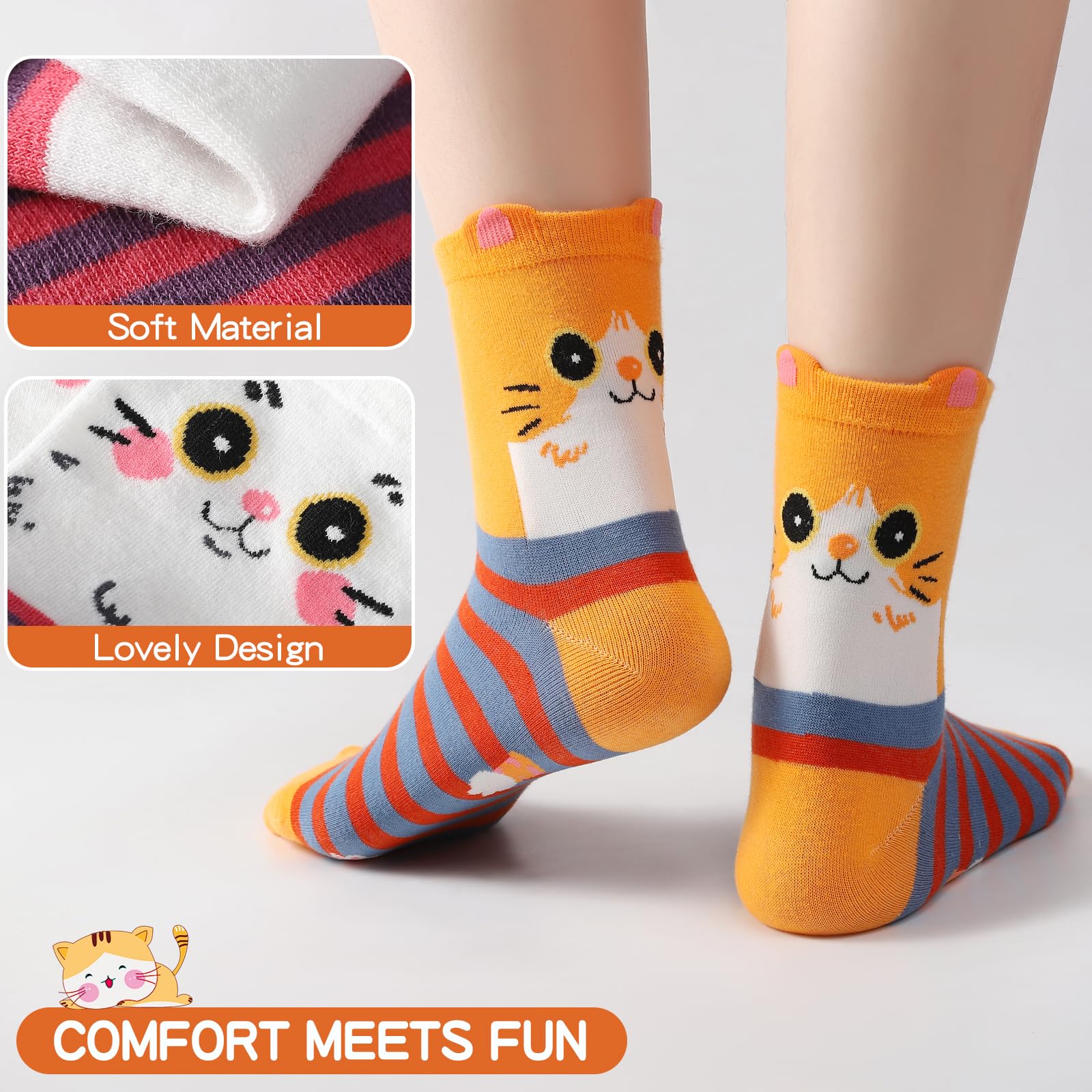 Kyralyn Birthday Gifts for Women Her Cat Socks, Cute Gifts Socks for Cat Lover Mum Teenage Girls Ladies Girlfriend Sister Nana, Unusal Surprise Friendship Besties Retirement Anniversary Present Idea - 5