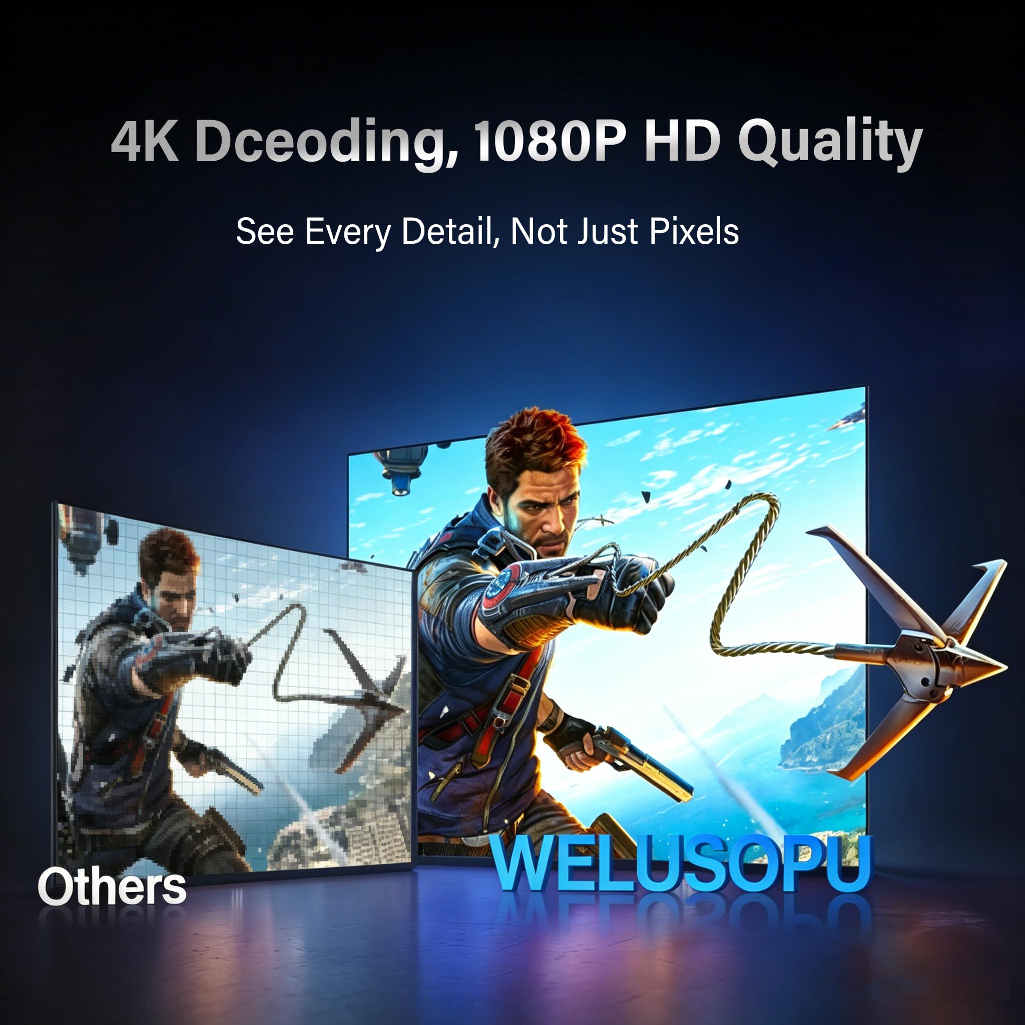 Wireless HDMI Transmitter and Receiver- 5.8G Kabellos Funkübertragung mit LED Screen 4K Dekod, 50M HDMI Wireless Sender Empfänger für Funk Streaming Video Audio File von Laptop, PC zu HDTV, Projektor