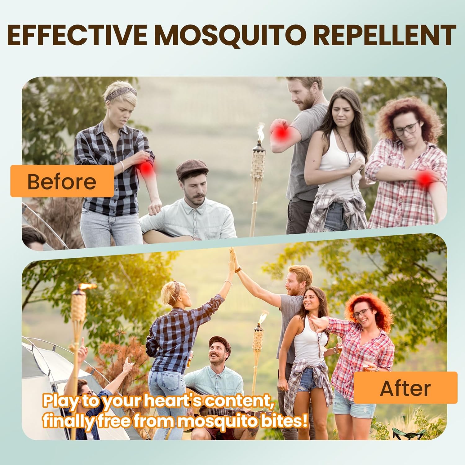 Mosquito Repellent 18 Pouches for Patio & Outdoor, Natural Mosquito Deterrent for Yard, Indoor Mosquito Control for Room & Bedroom, Keep Mosquito Away for Camping, RV, and Home