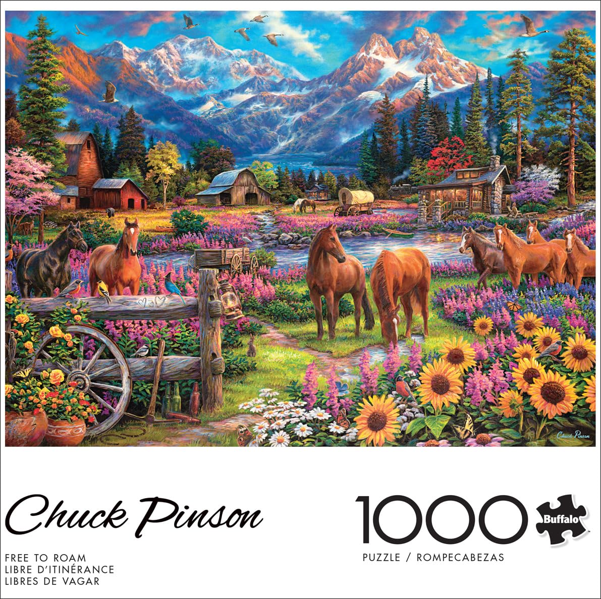 Buffalo Games, Chuck Pinson, Free to Roam, 1000 Piece Jigsaw Puzzle for Adults Challenging Puzzle Perfect for Game Nights - Image 2