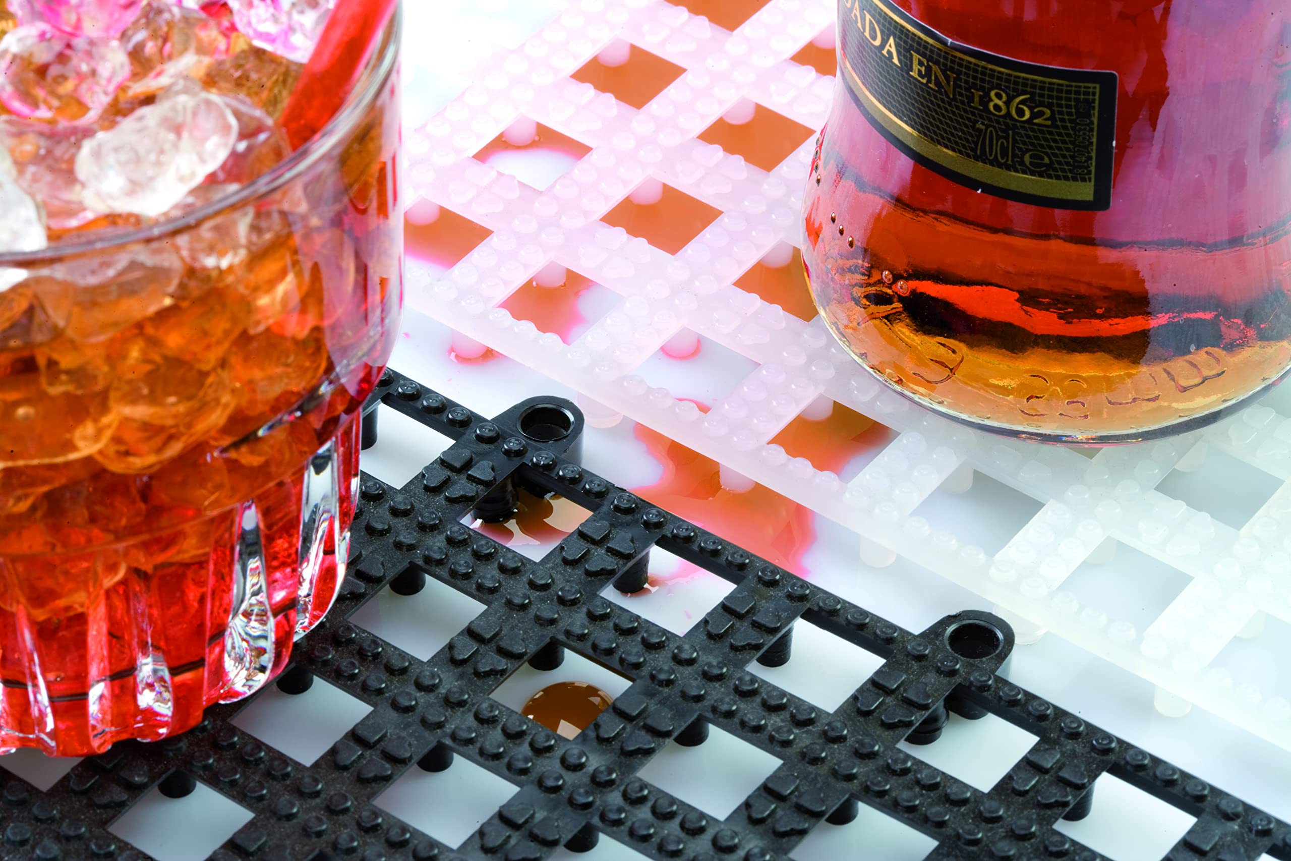 Tappetino Scolabicchieri Nero - 32x32x1.7 Cm, In Plastica, Lavabile In Lavastoviglie - Foto 5