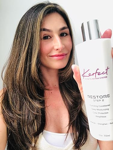 Miniatura 9 de Keratin Life Organics KERFECT - Reparación de cabello para cabello seco dañado, tratamiento capilar con queratina con acondicionador profundo sin