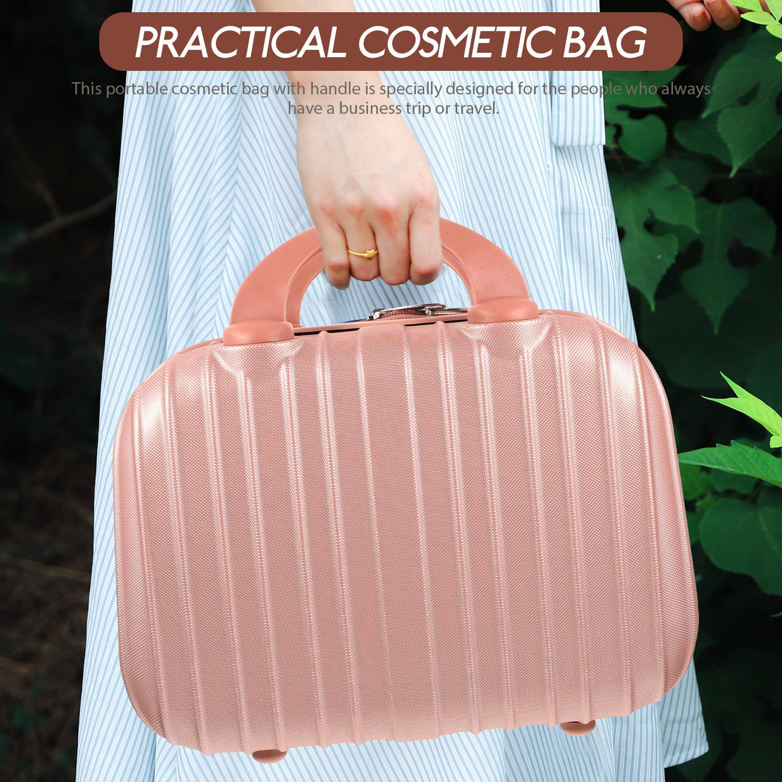Beauty Case da Viaggio Donna Rigido per Cosmetici Design Multifunzionale Portatile in Abs e Pc, Grande Capacità per Make-up Art, per Viaggi e Uso Quotidiano