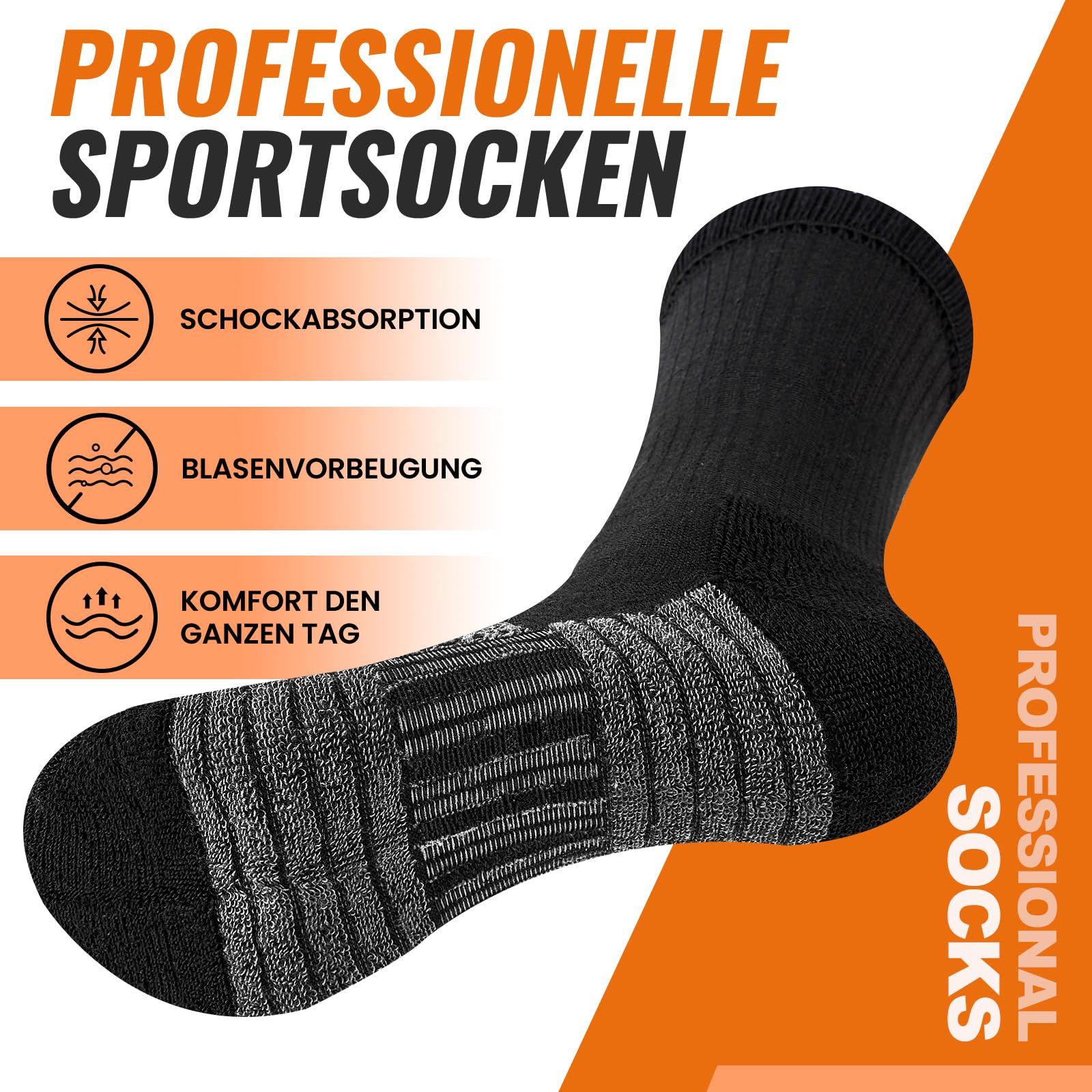 Calcetines de merino para hombre y mujer, 3 pares, térmicos transpirables, invierno, suaves para senderismo